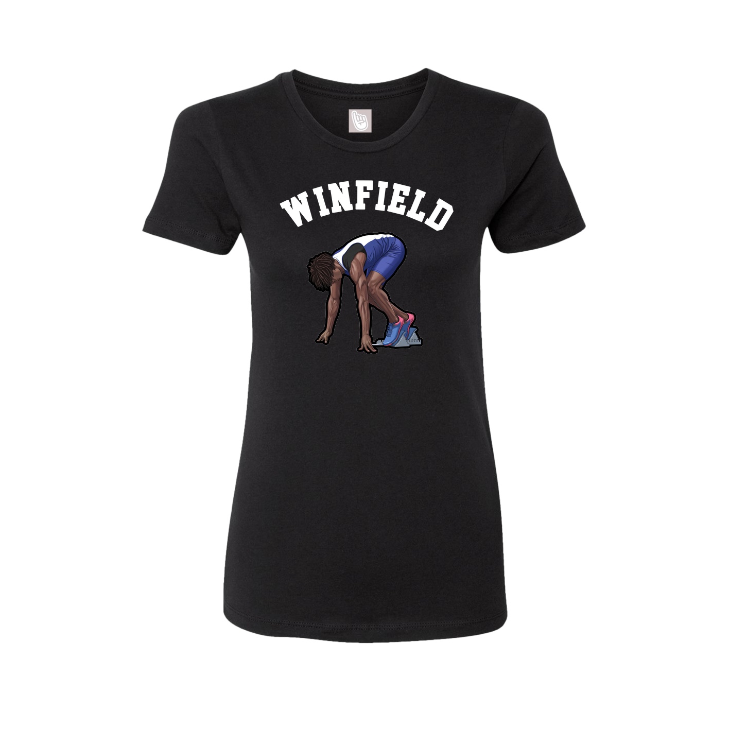 Fitted Women's Tee — Shirsey Arch in Black