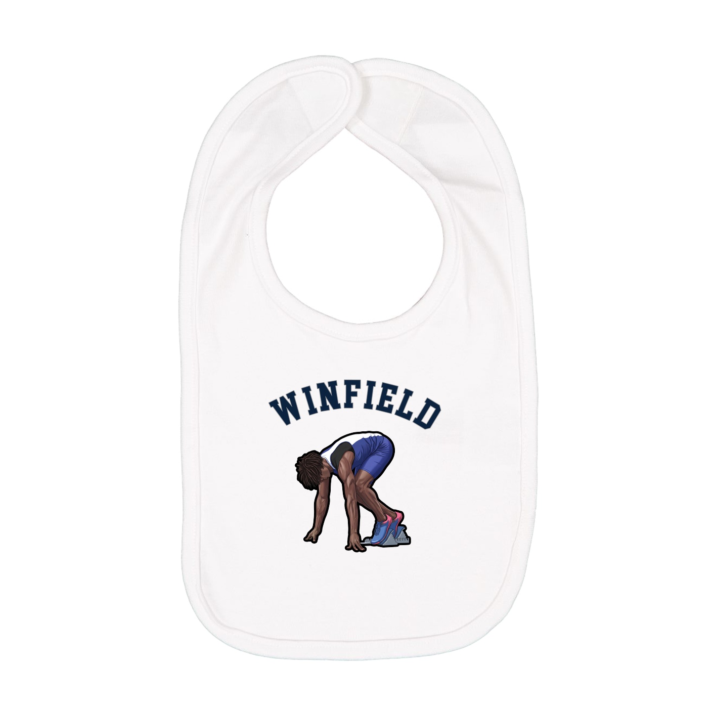 Infant Bib — Shirsey Arch in White