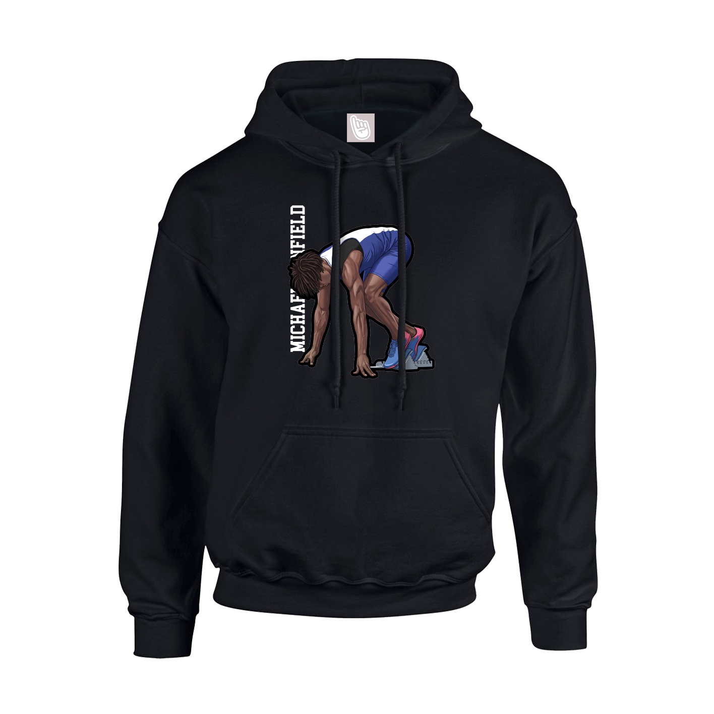 Youth Hoodie — Name Vertical in Black