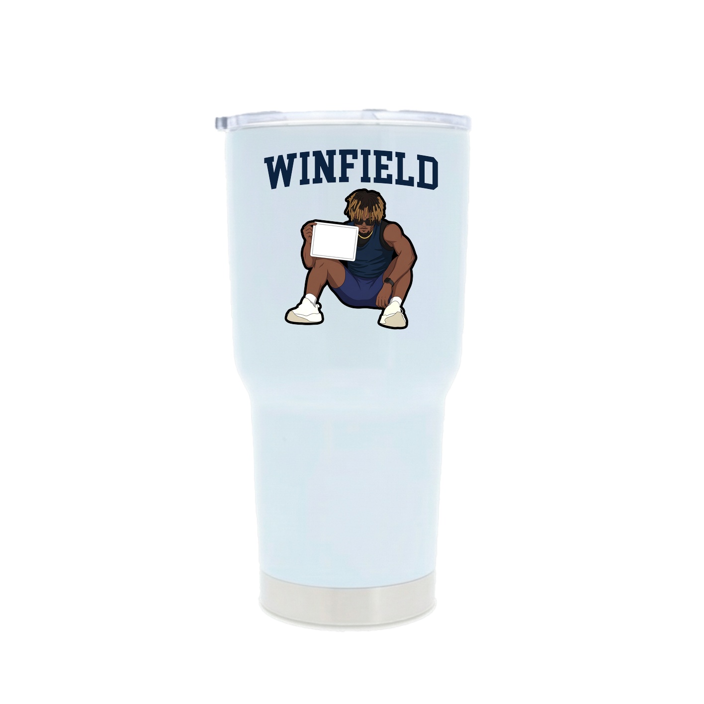 30oz Stainless Steel Tumbler — Shirsey in White