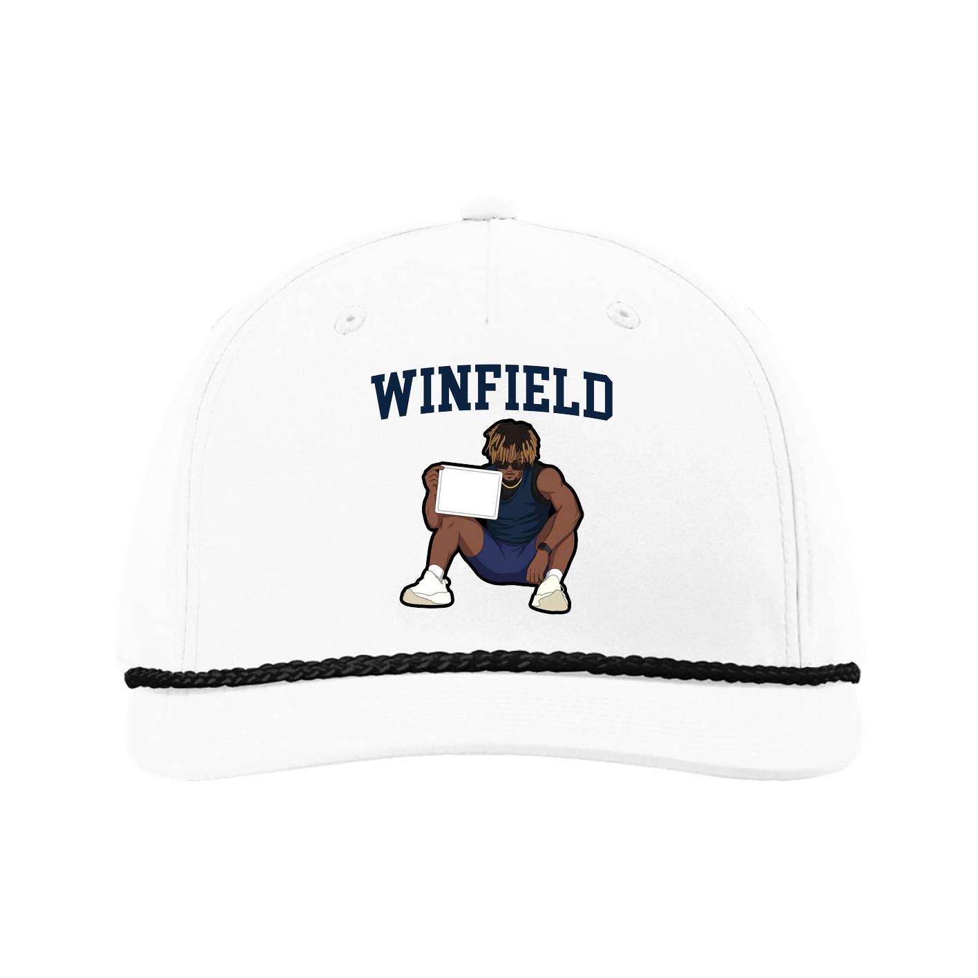 Five-Panel Classic Rope Cap — Shirsey in White