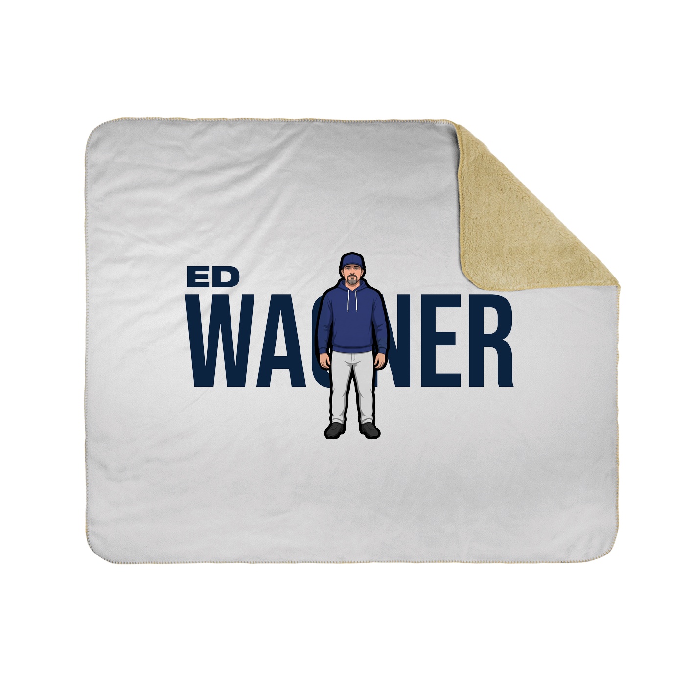 Throw Blanket — Player Name in White