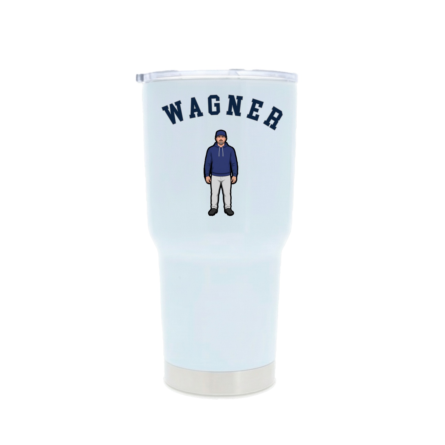 30oz Stainless Steel Tumbler — Shirsey Arch in White