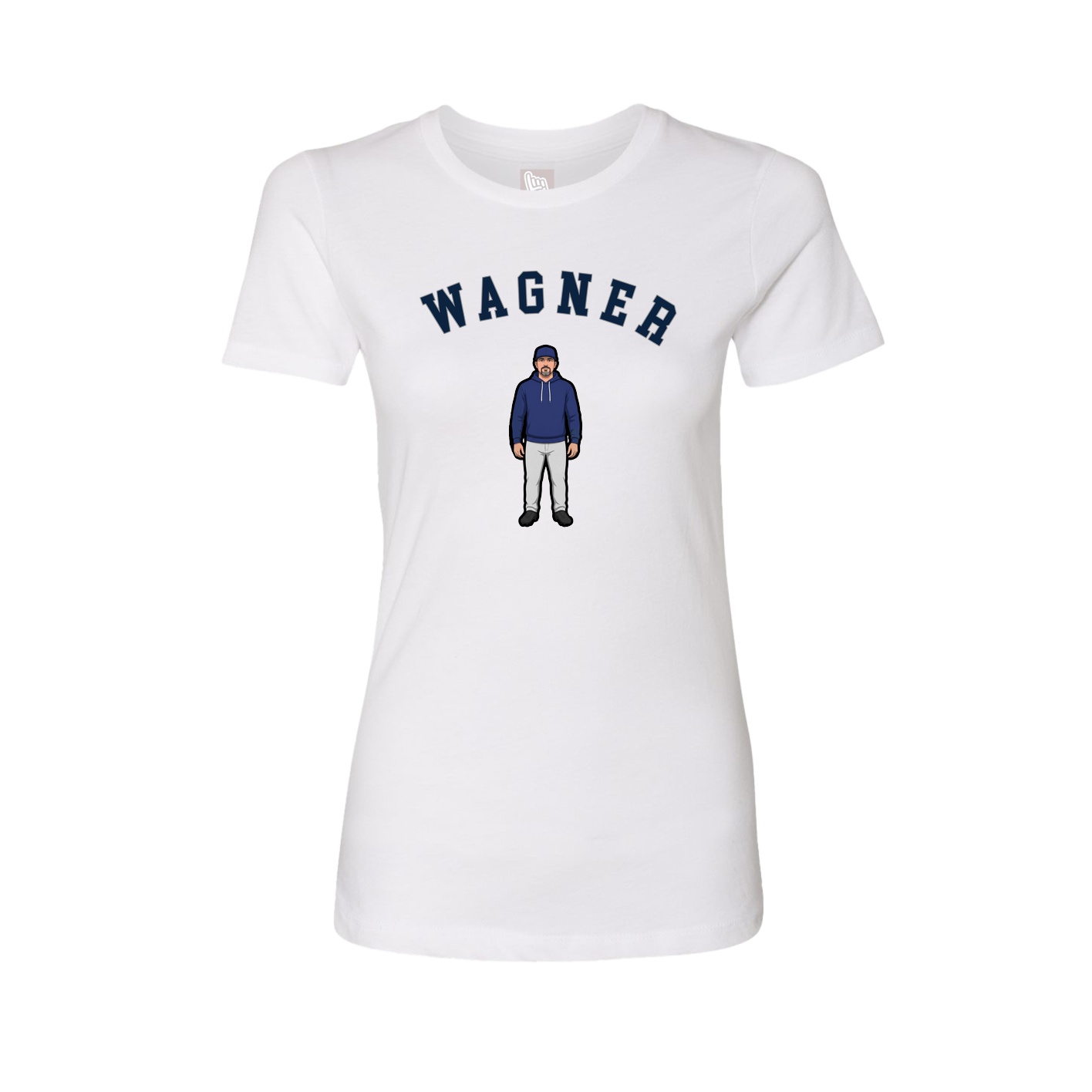 Fitted Women's Tee — Shirsey Arch in White