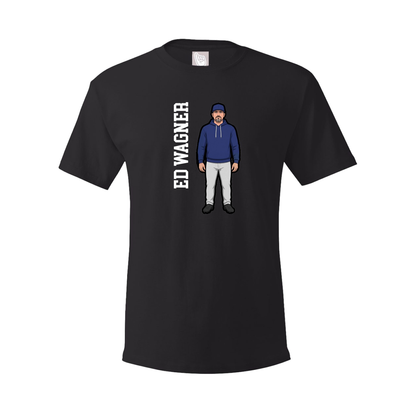 Tee — Name Vertical in Black