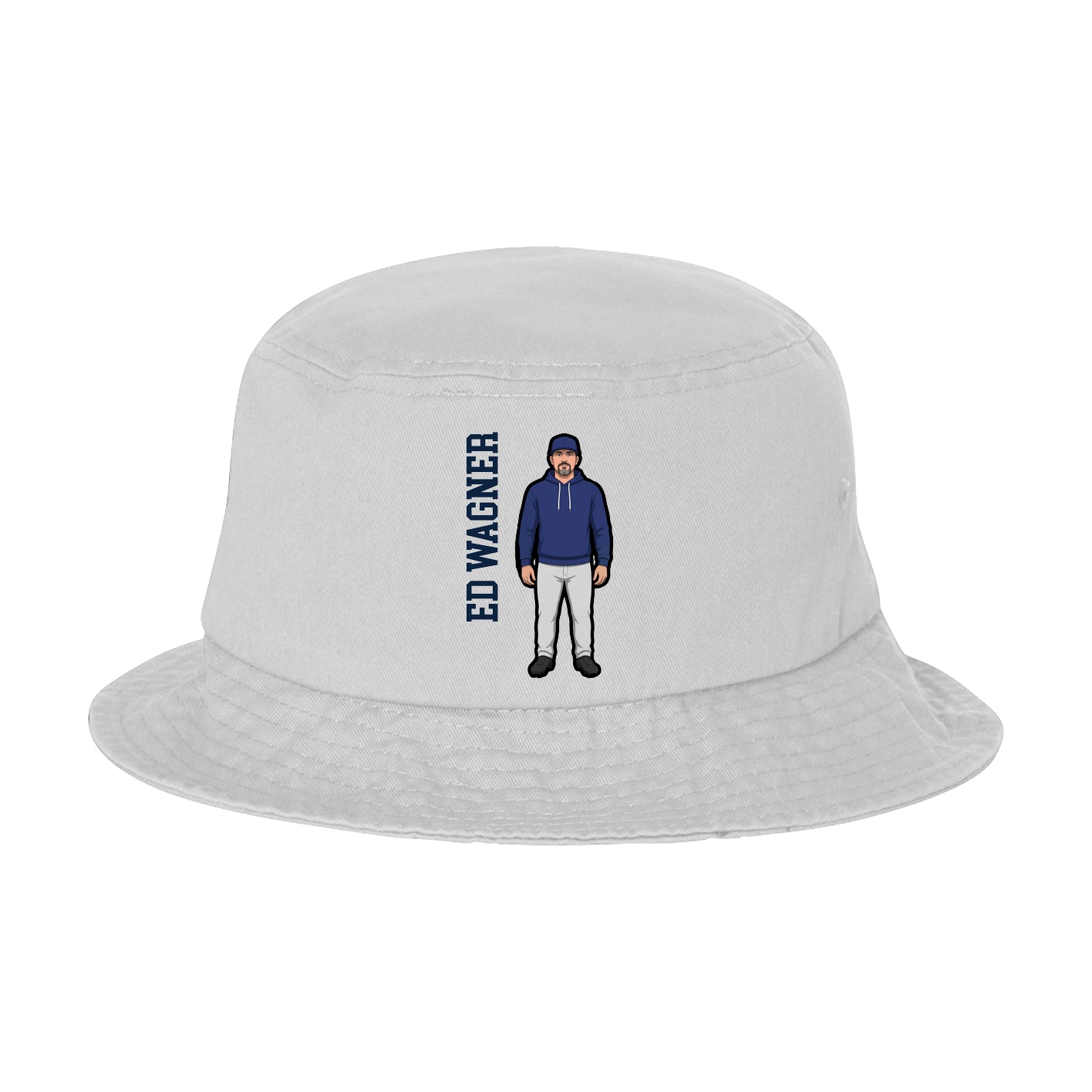Bucket Cap — Name Vertical in White