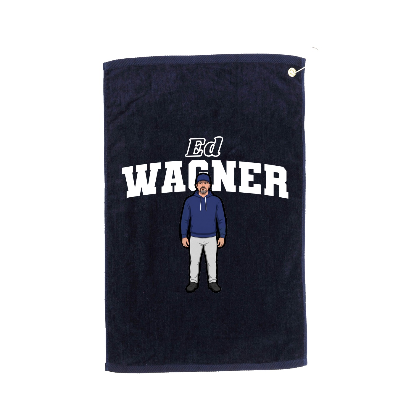 Golf Towel — Name Arch in Navy