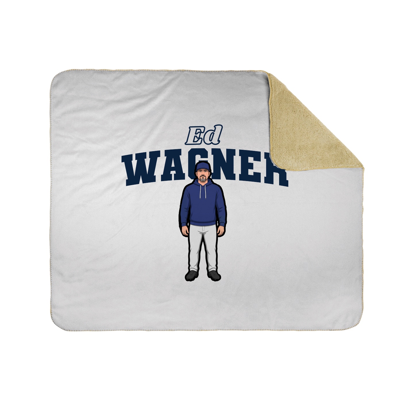 Throw Blanket — Name Arch in White