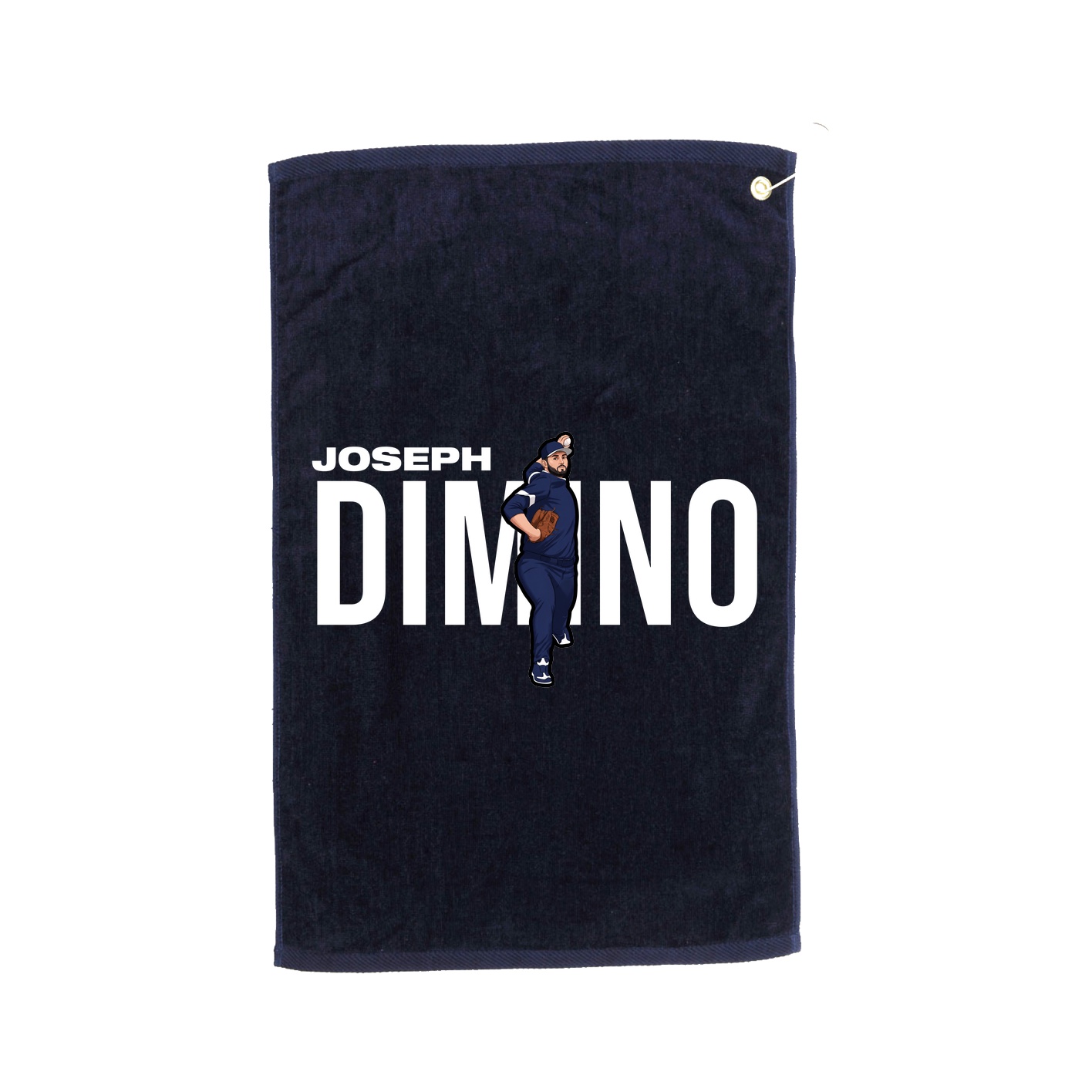 Golf Towel — Player Name in Navy