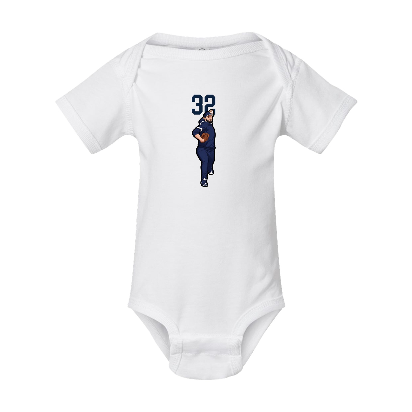 Baby Onesie — Number Top in White