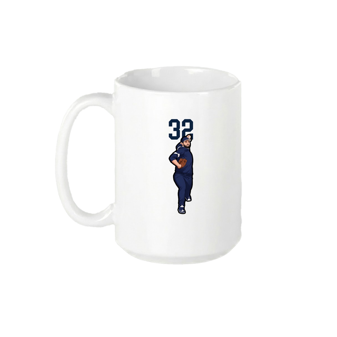 15oz Coffee Mug — Number Top in White