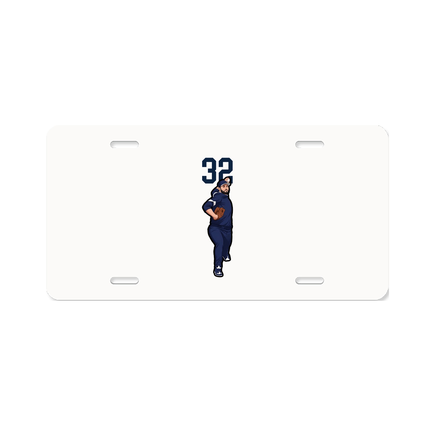 License Plate — Number Top in Classic