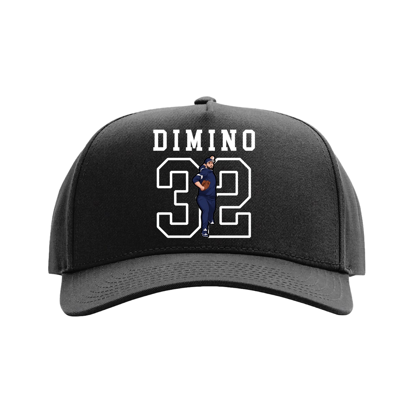 Full Fabric Five-Panel Champ Cap — Shirsey in Black