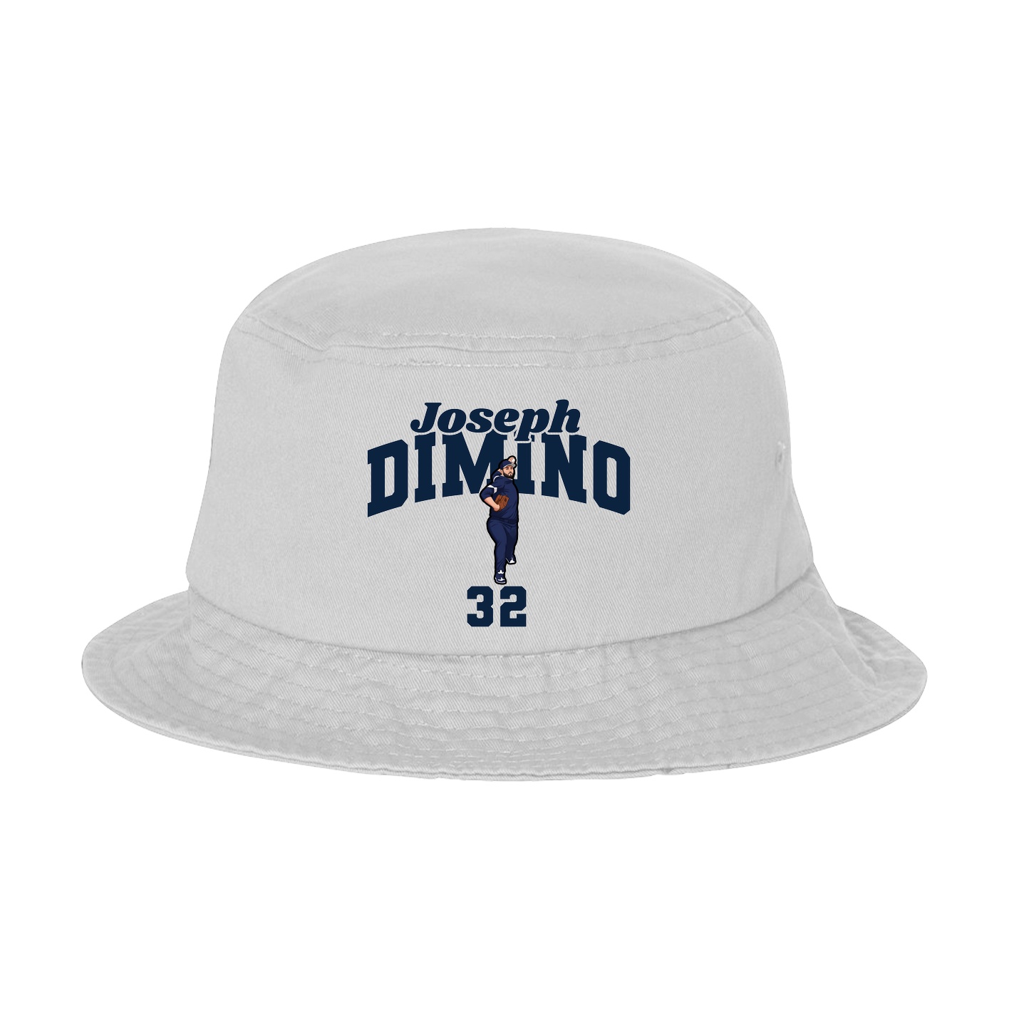 Bucket Cap — Signature Arch in White