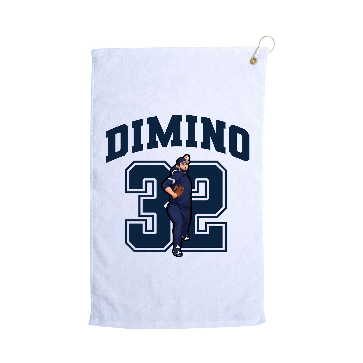 Golf Towel — Number in White