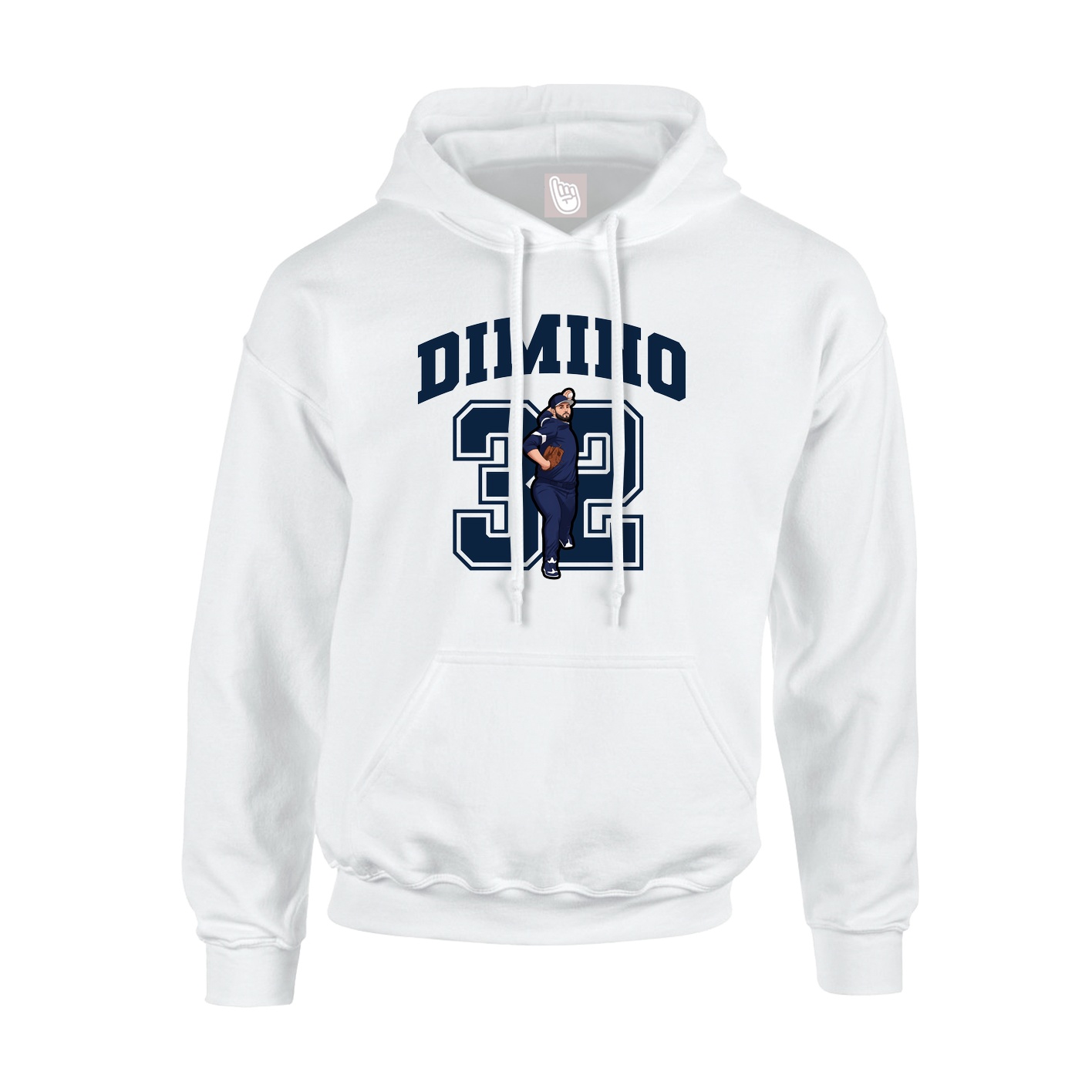 Youth Hoodie — Number in White