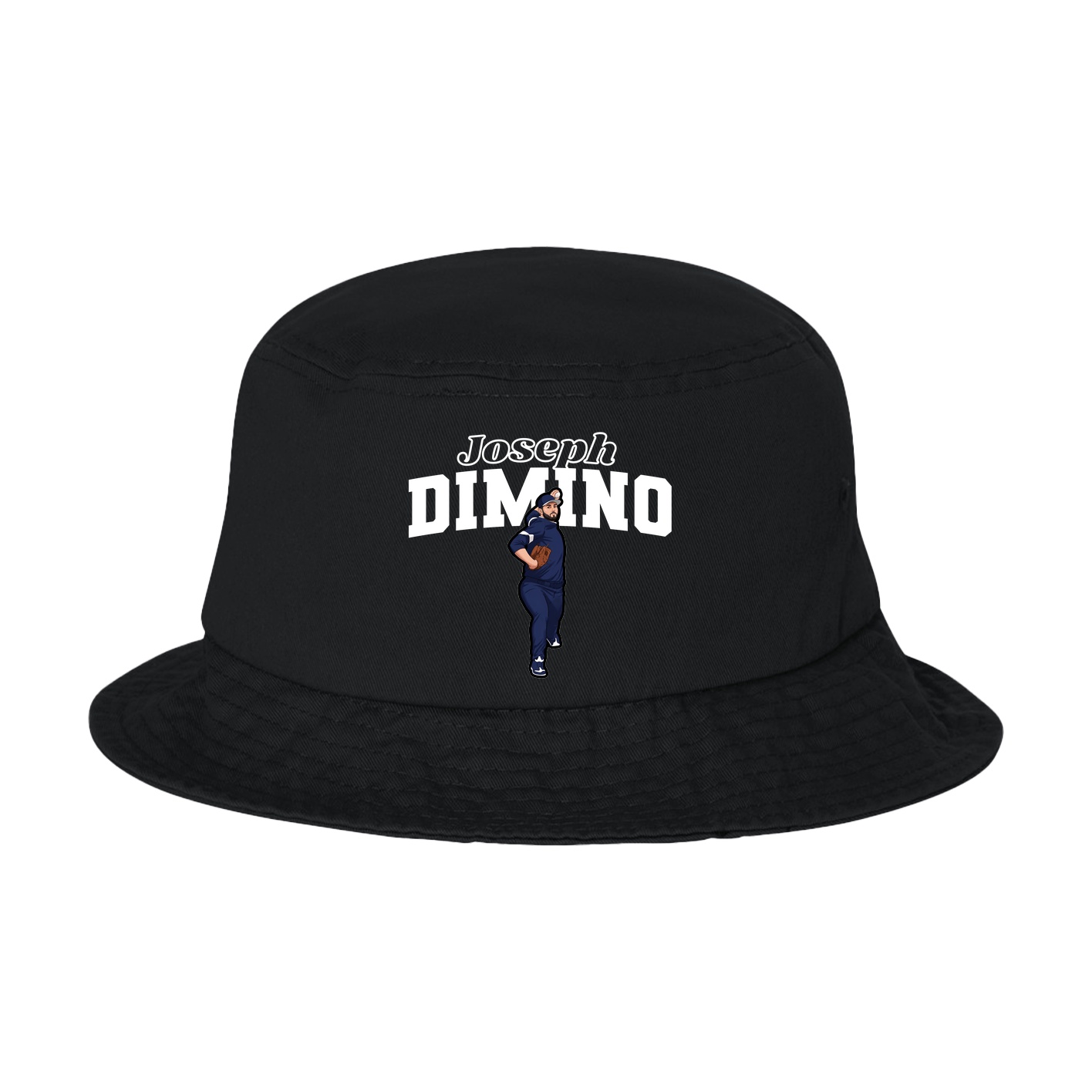 Bucket Cap — Name Arch in Black