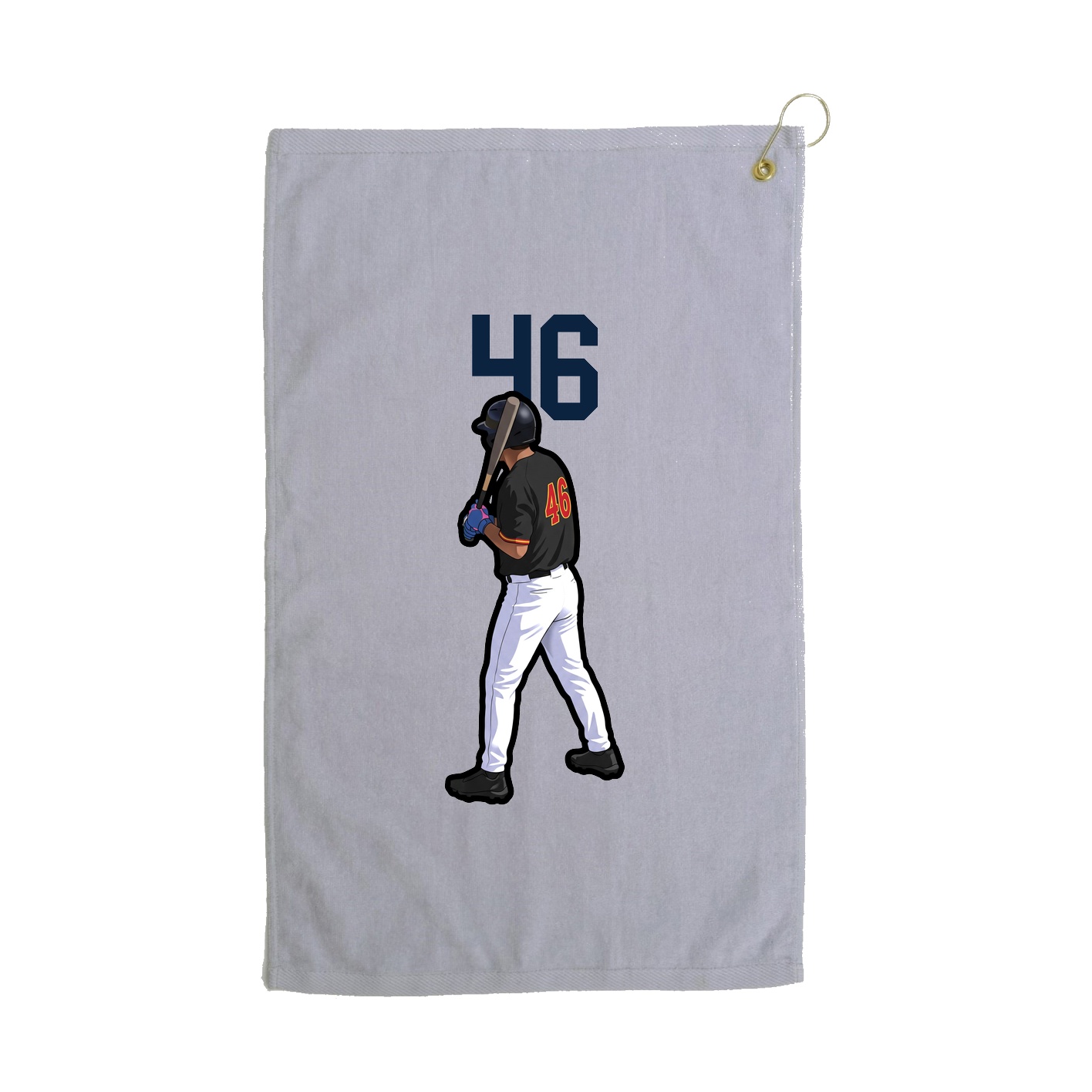 Golf Towel — Number Top in Grey