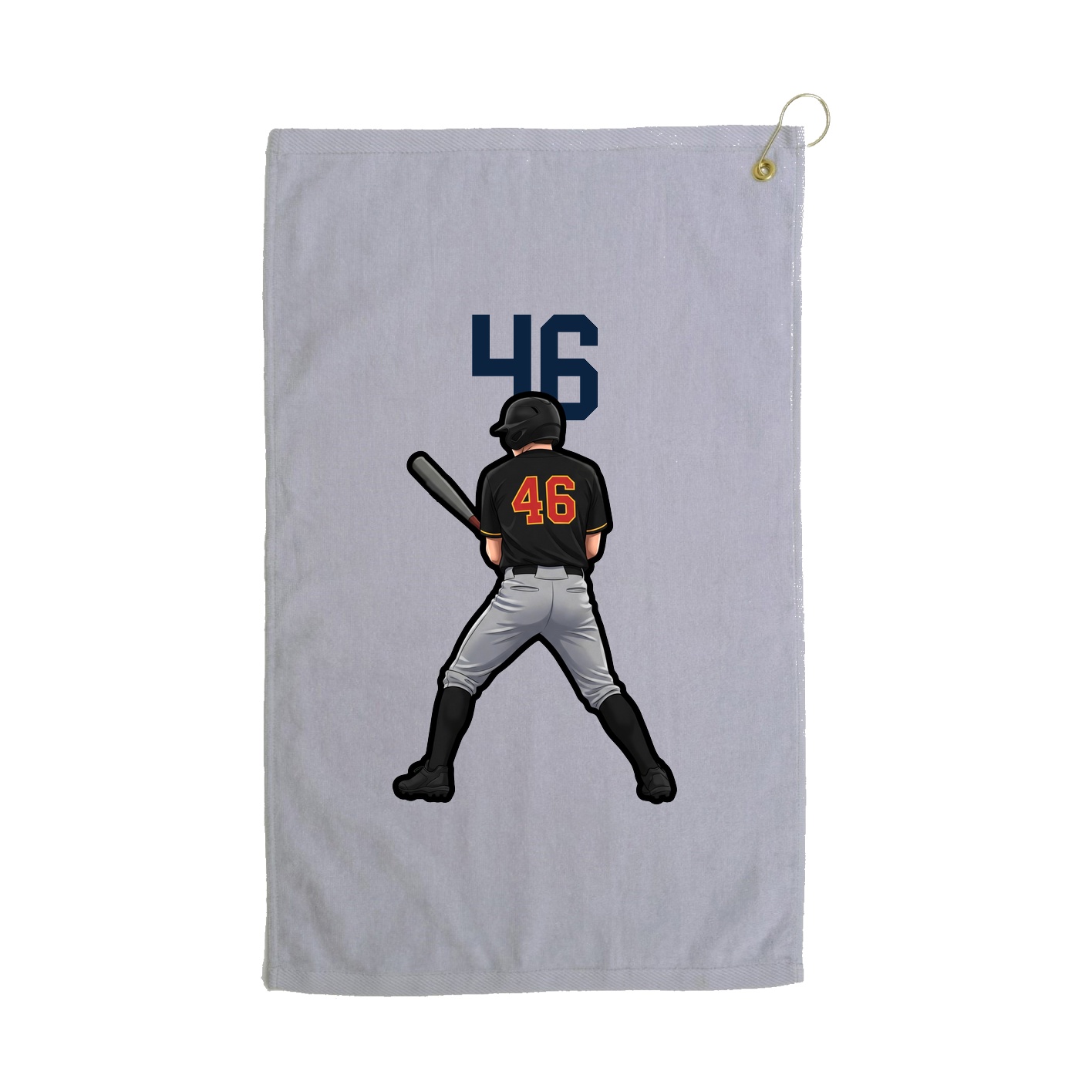 Golf Towel — Number Top in Grey