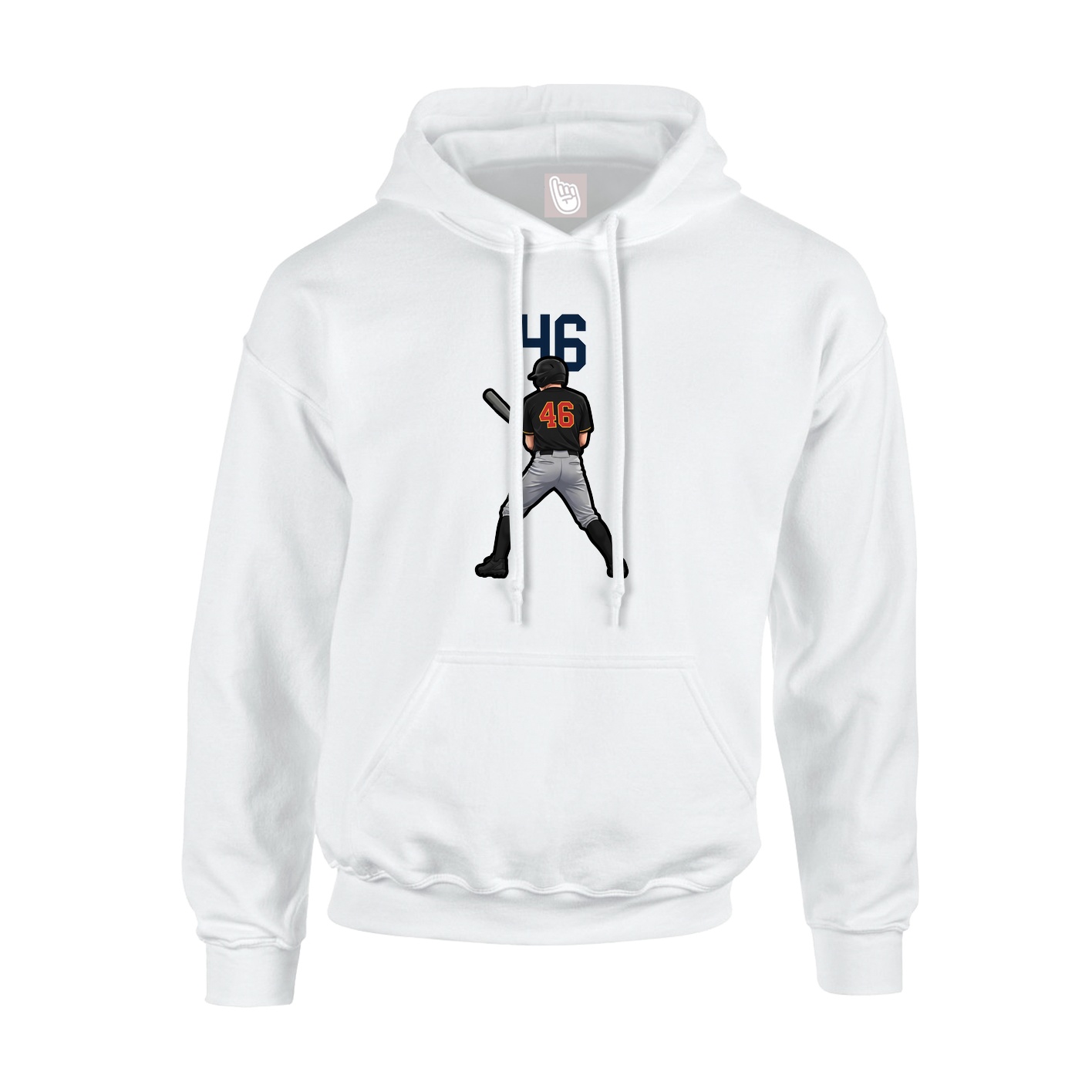 Hoodie — Number Top in White