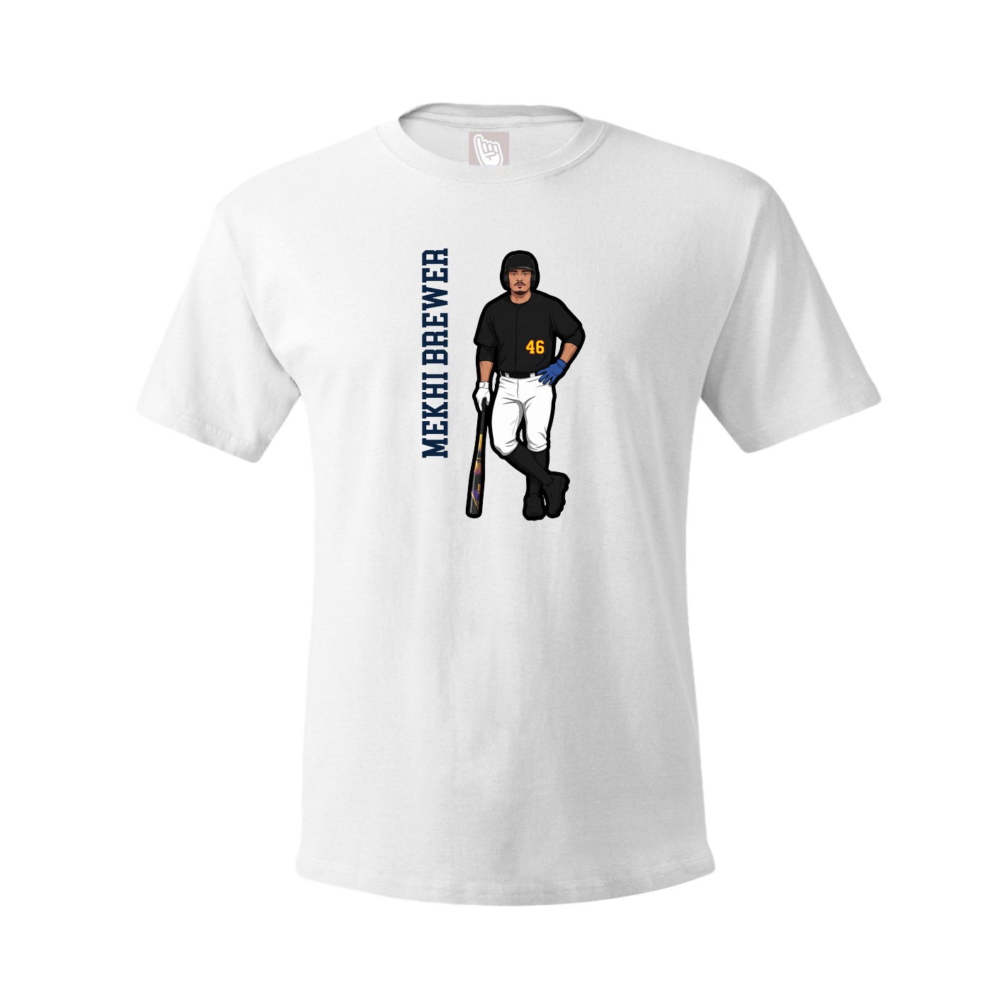 Youth Tee — Name Vertical in White