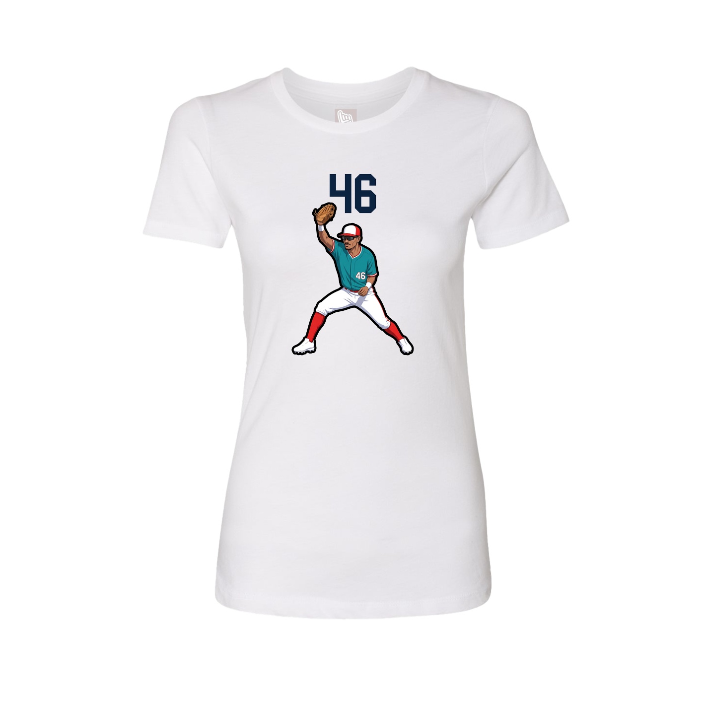 Fitted Women's Tee — Number Top in White