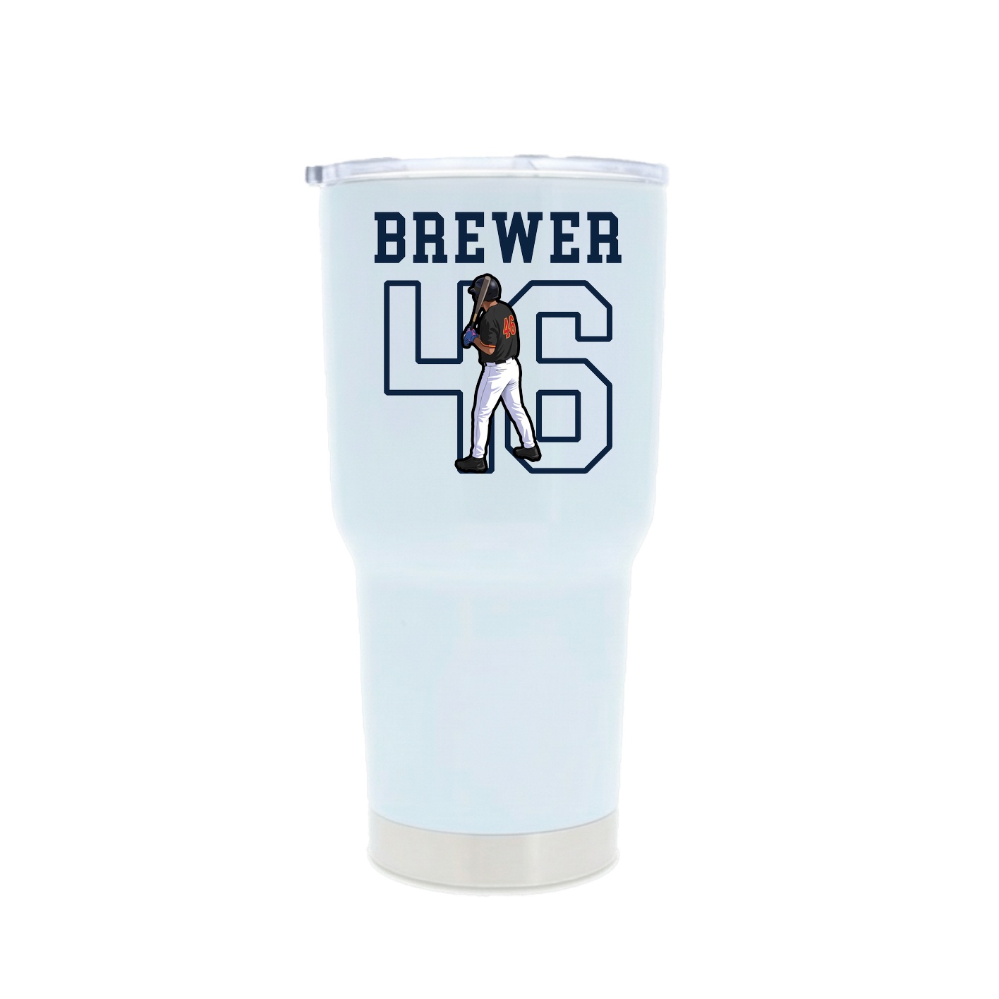 30oz Stainless Steel Tumbler — Shirsey in White