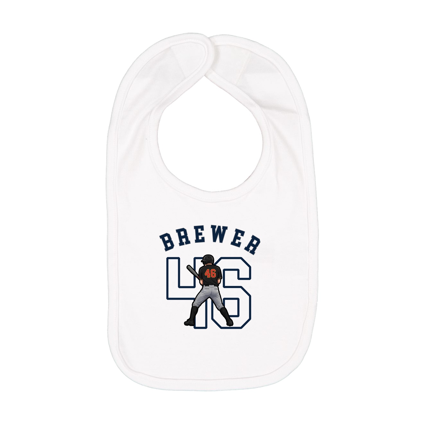Infant Bib — Shirsey Arch in White