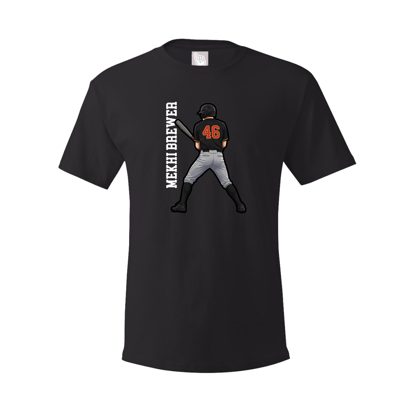 Tee — Name Vertical in Black