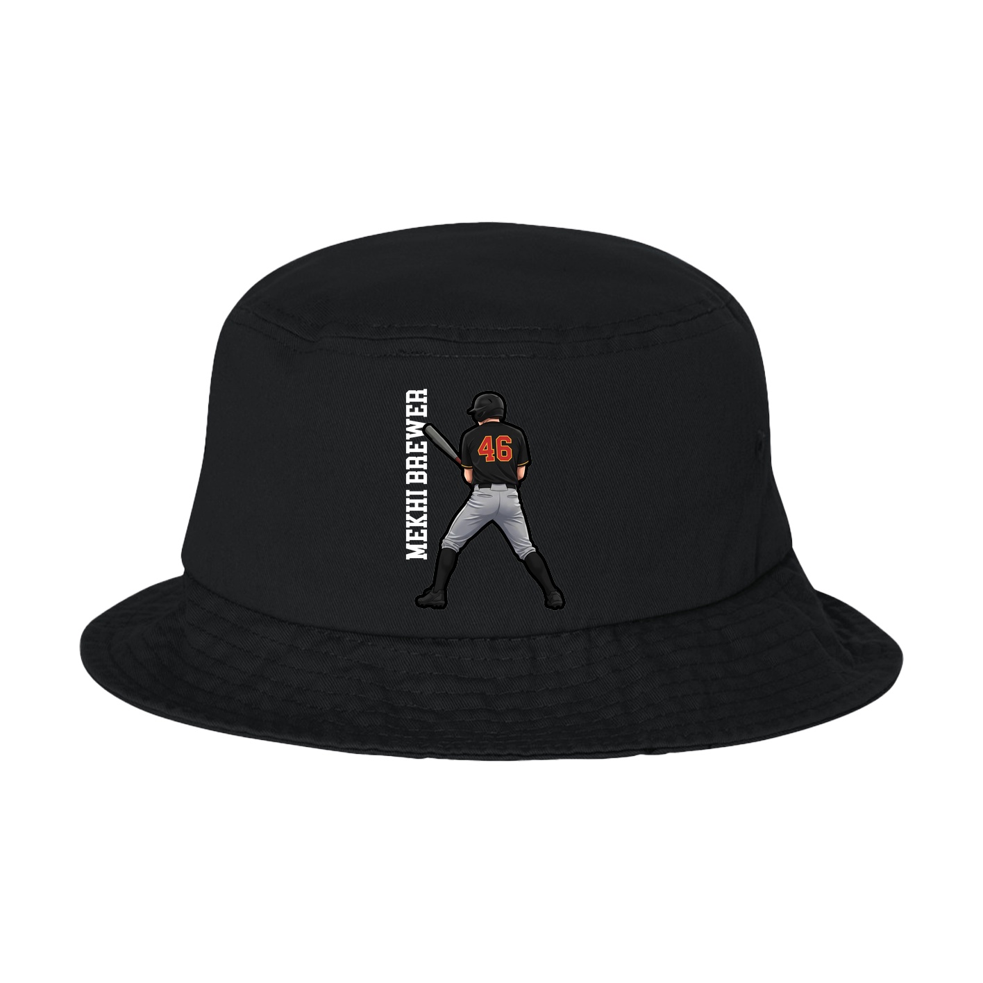 Bucket Cap — Name Vertical in Black