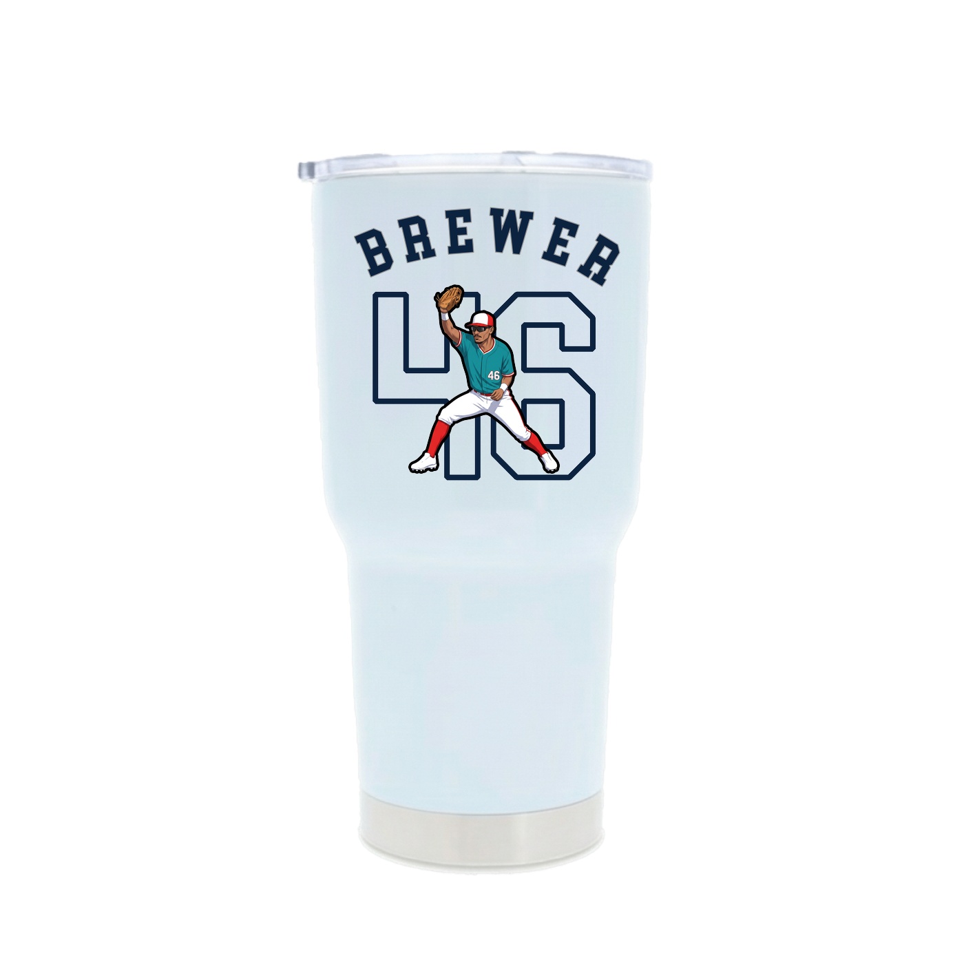 30oz Stainless Steel Tumbler — Shirsey Arch in White