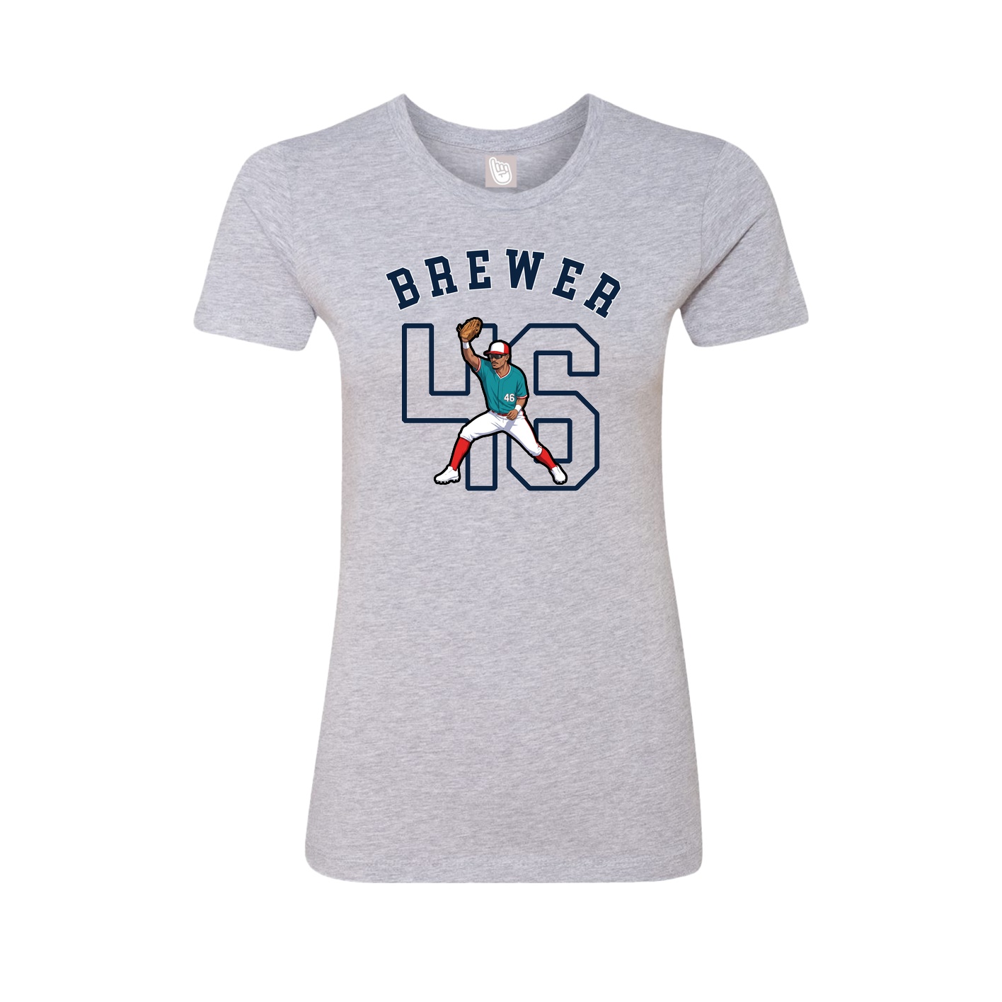 Fitted Women's Tee — Shirsey Arch in Grey