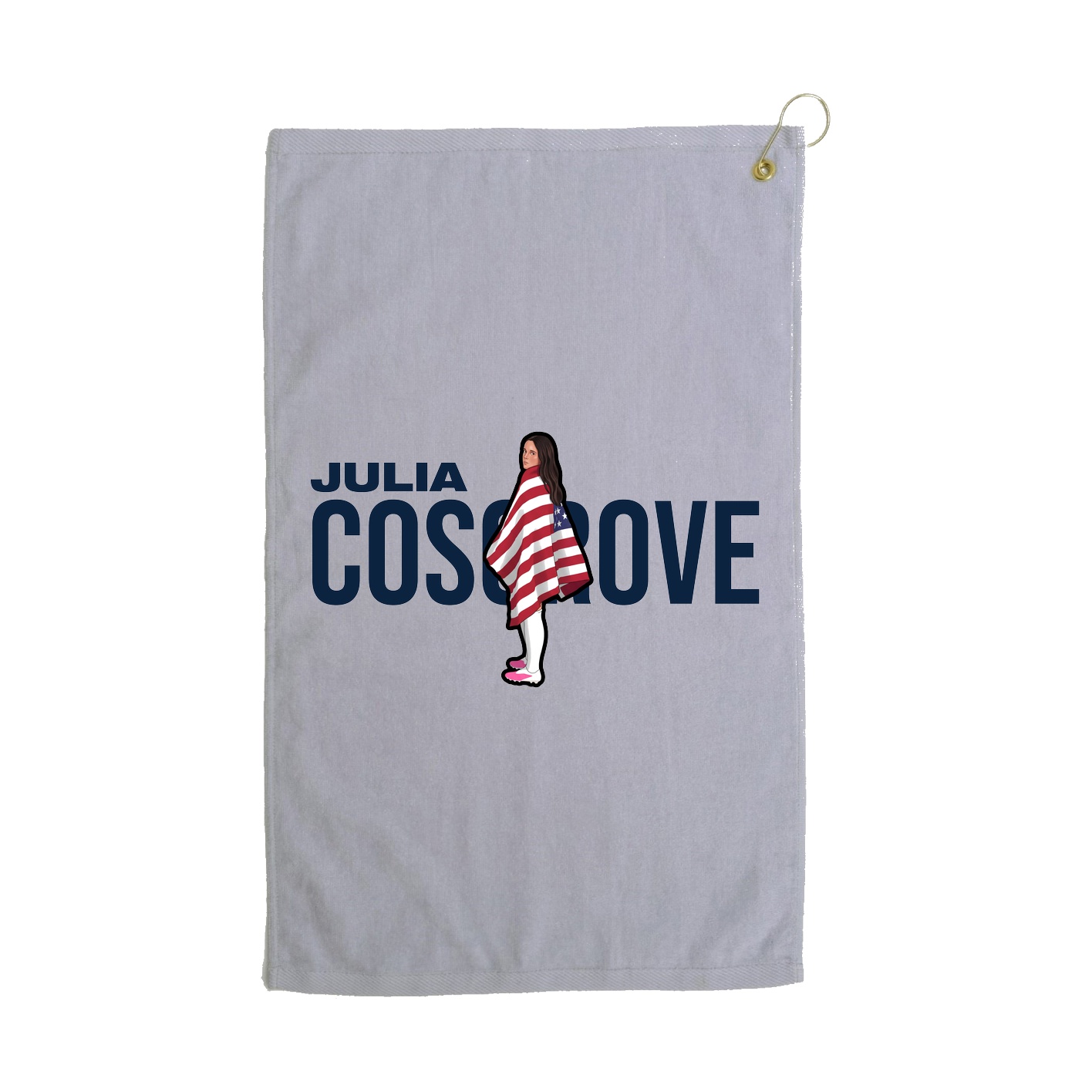 Golf Towel — Player Name in Grey