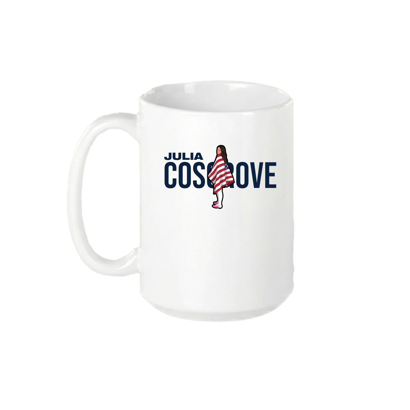 15oz Coffee Mug — Player Name in White