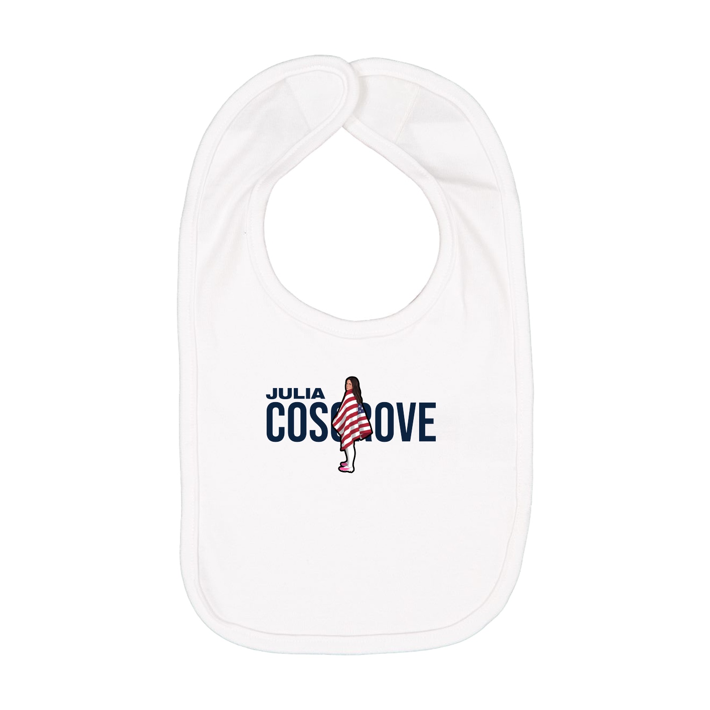 Infant Bib — Player Name in White