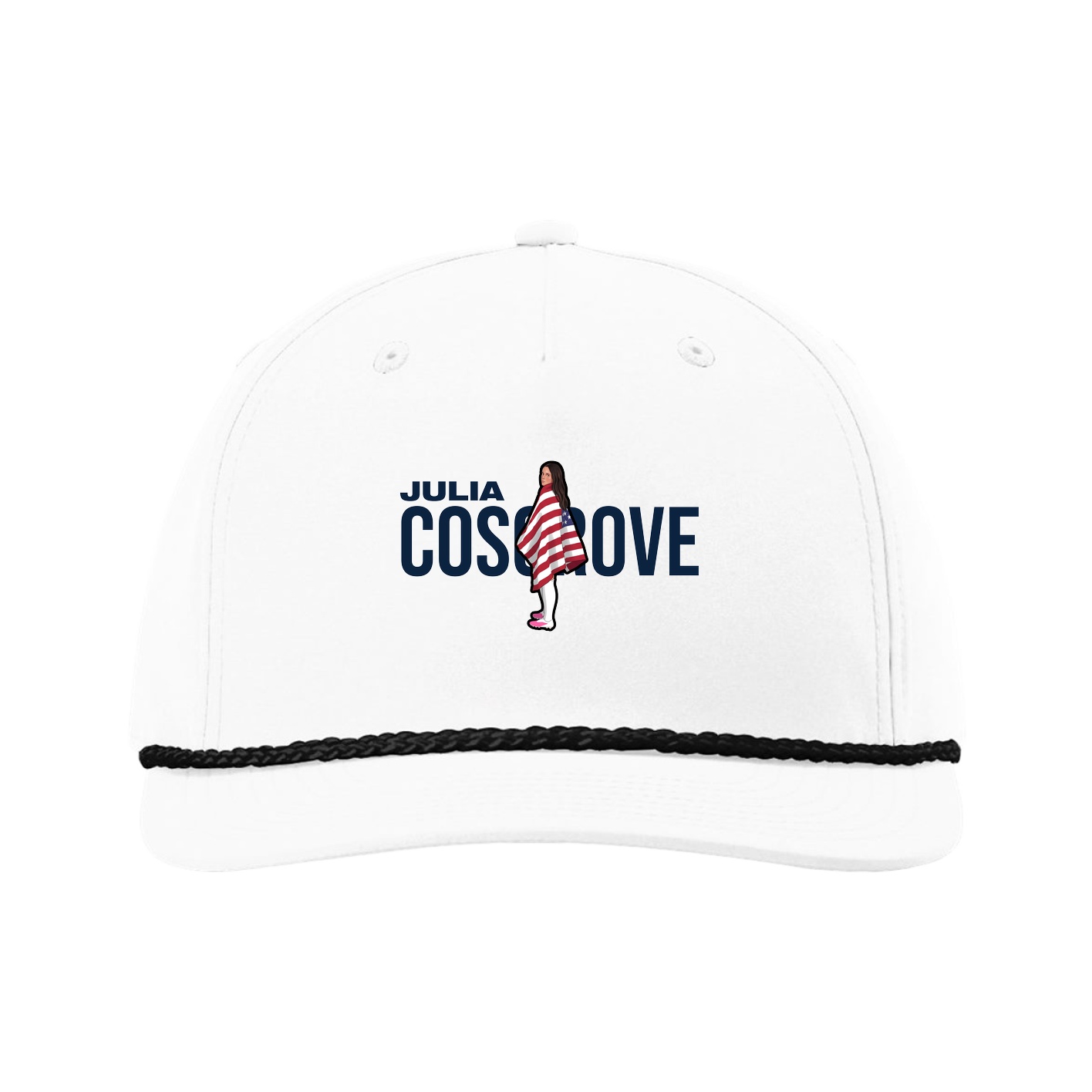 Five-Panel Classic Rope Cap — Player Name in White
