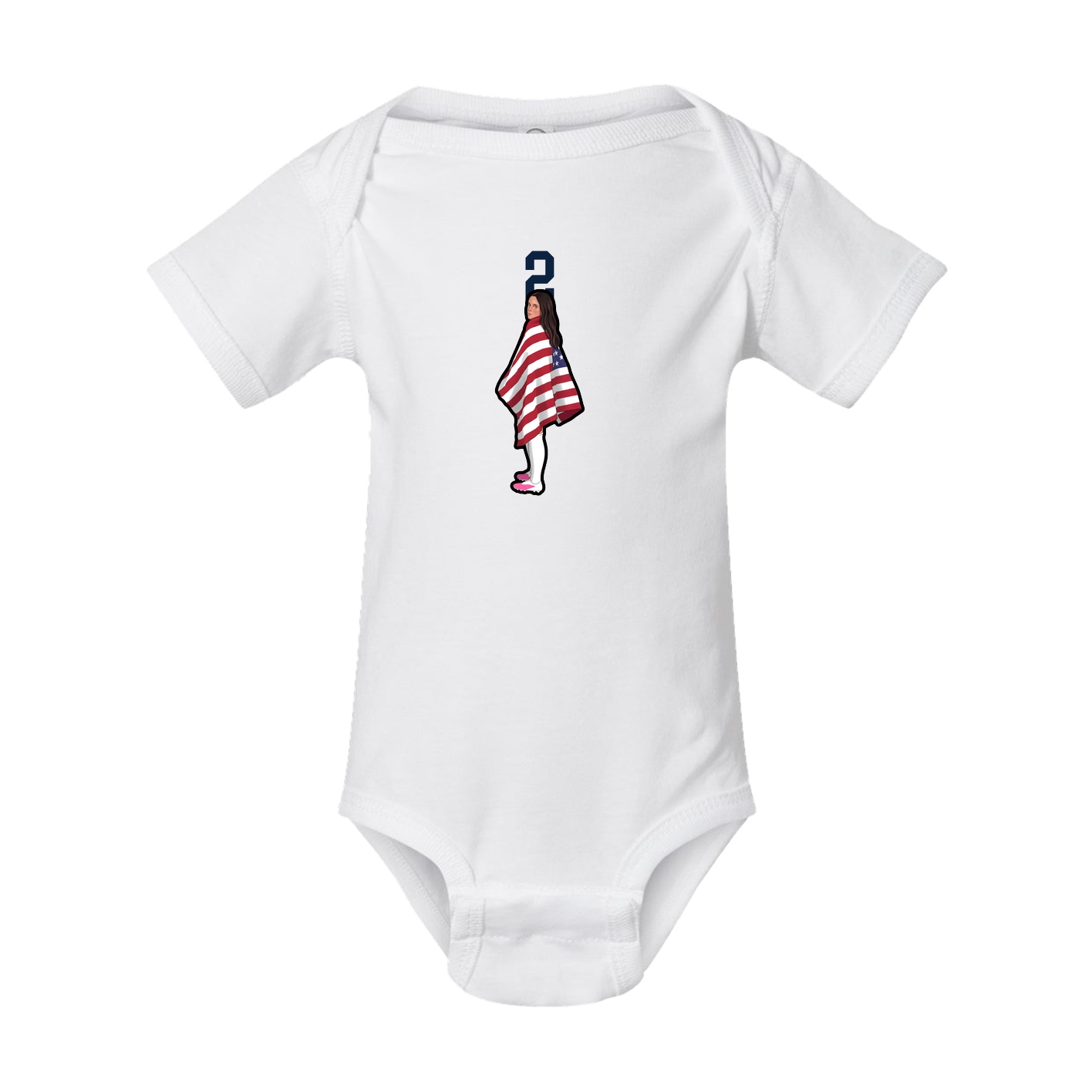 Baby Onesie — Number Top in White