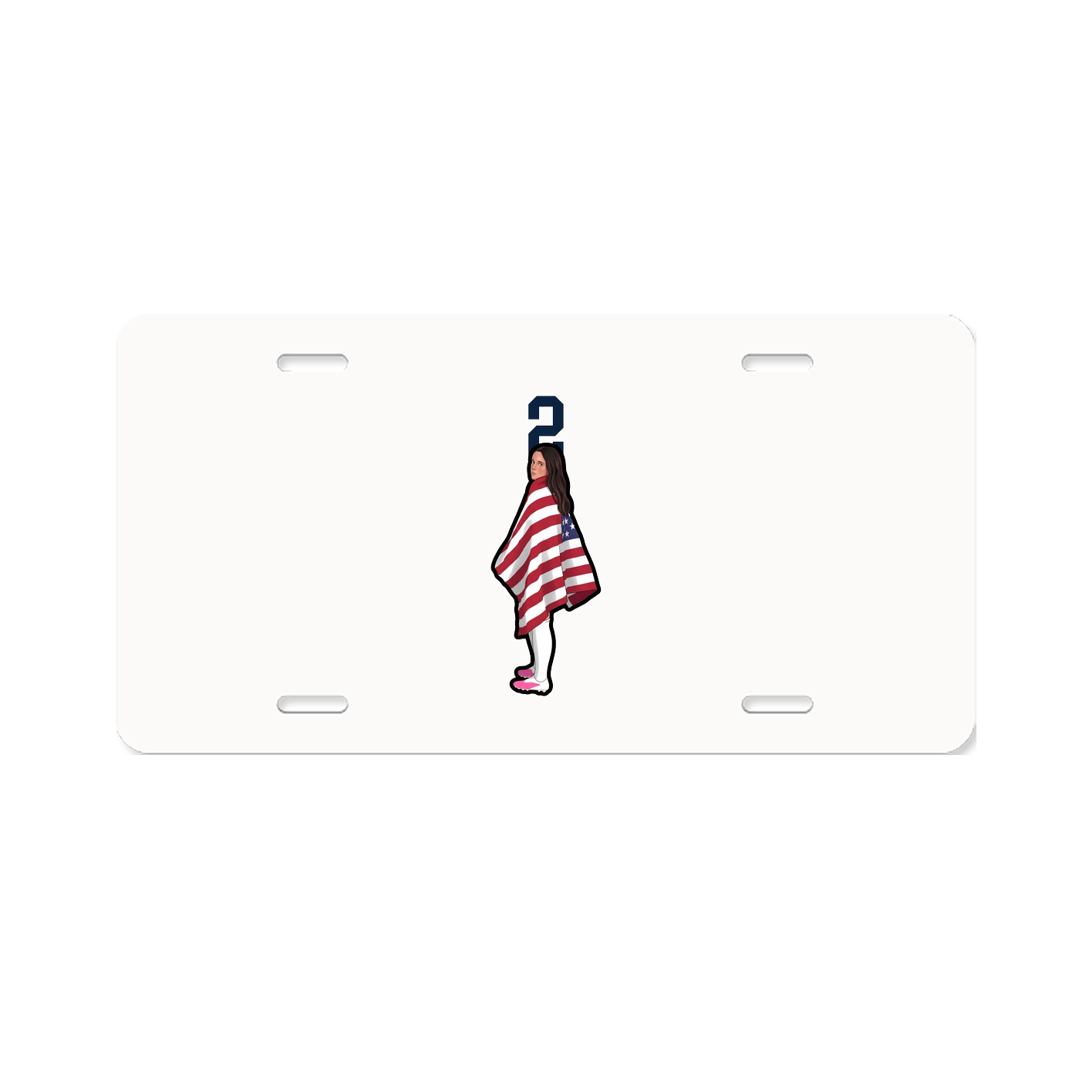 License Plate — Number Top in Classic
