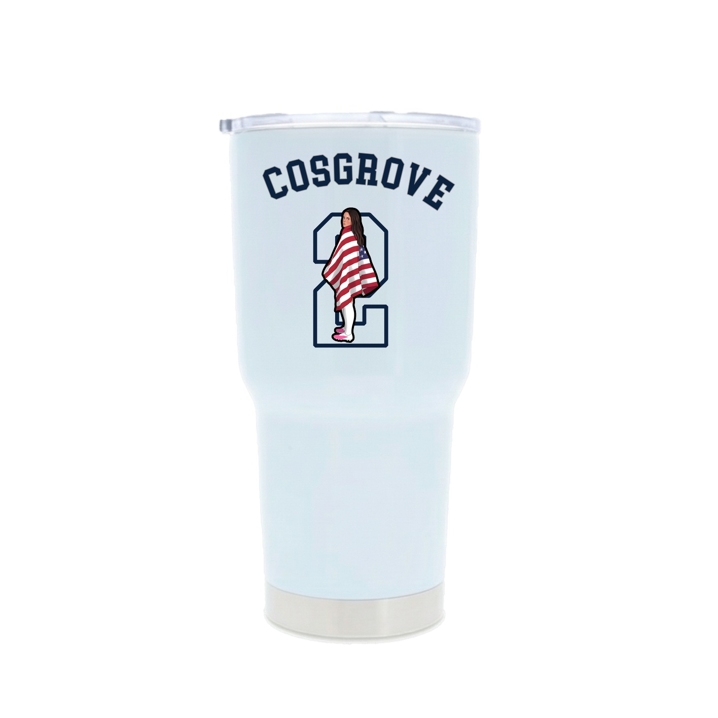 30oz Stainless Steel Tumbler — Shirsey Arch in White