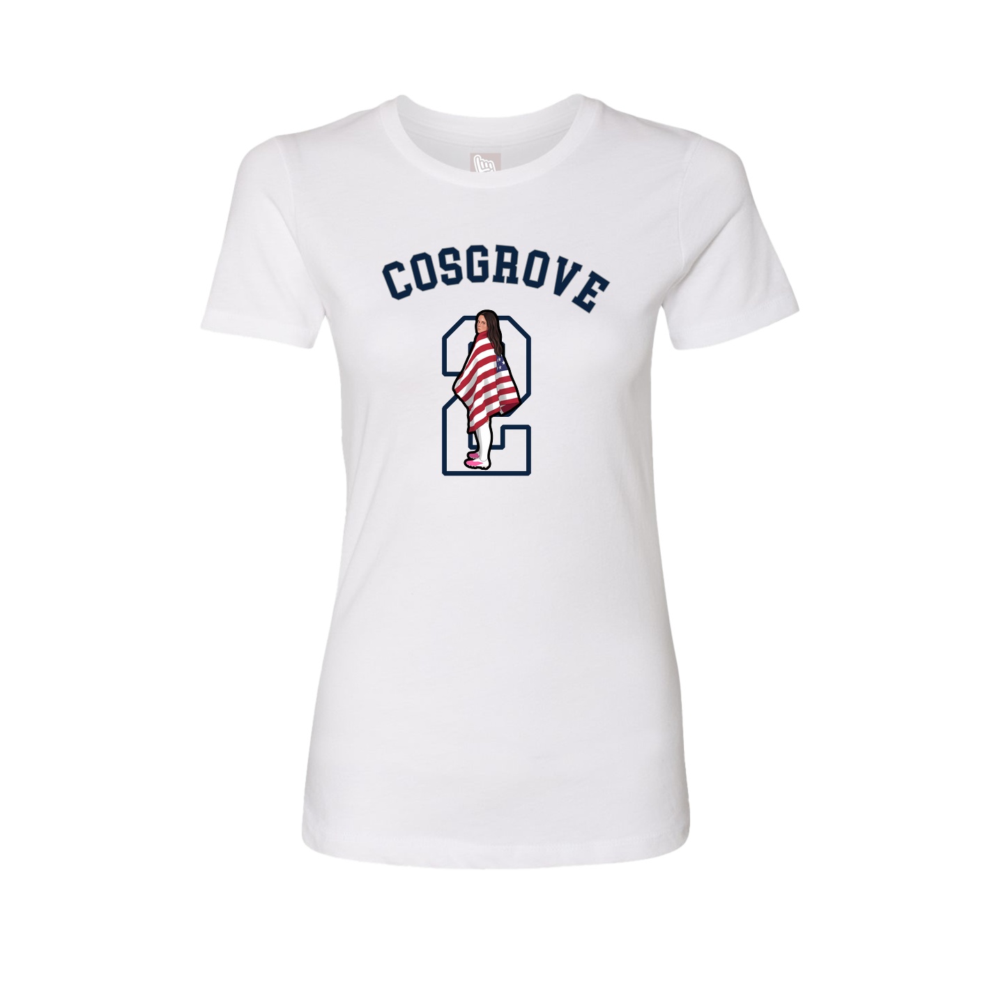 Fitted Women's Tee — Shirsey Arch in White
