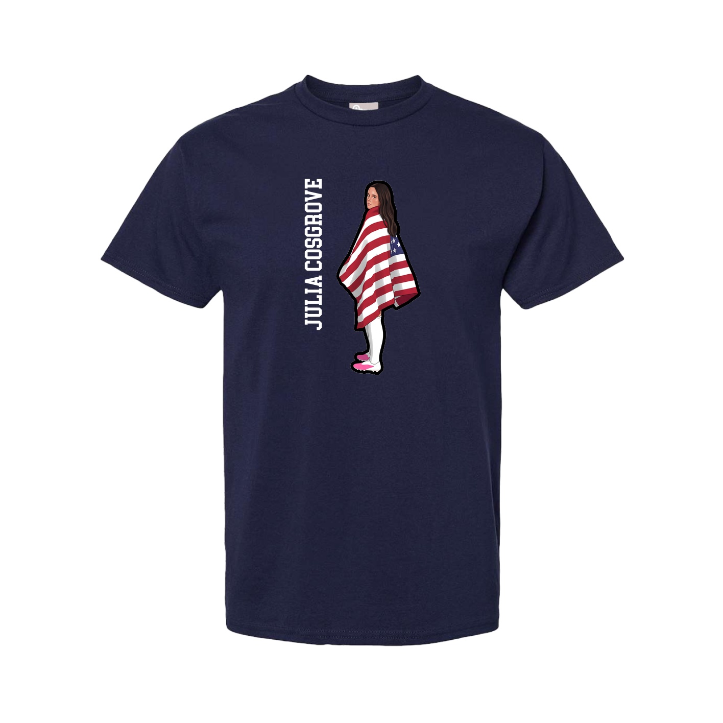 Youth Tee — Name Vertical in Navy