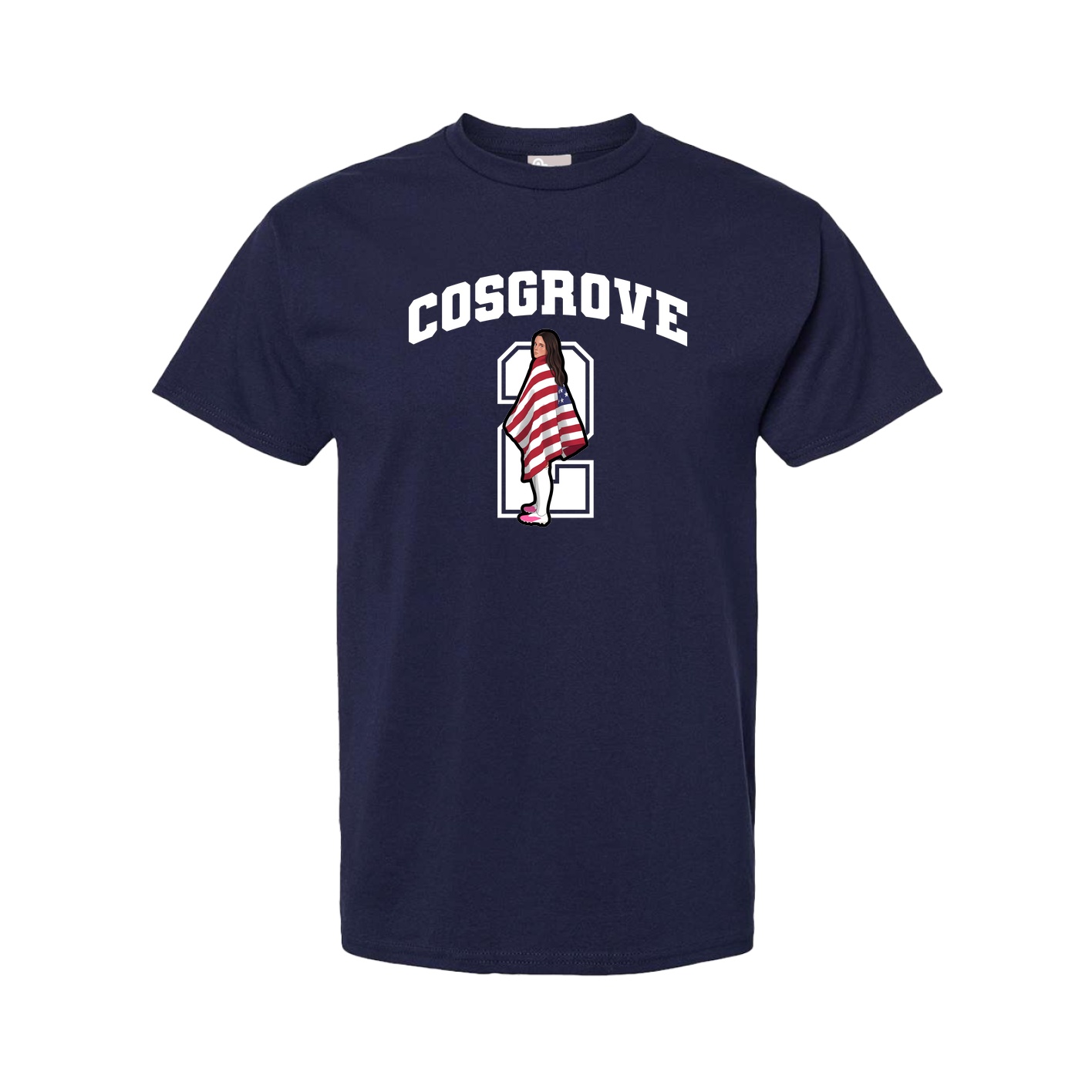 Youth Tee — Number in Navy