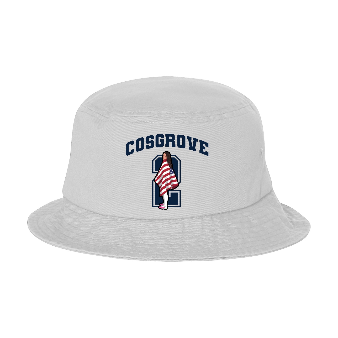 Bucket Cap — Number in White