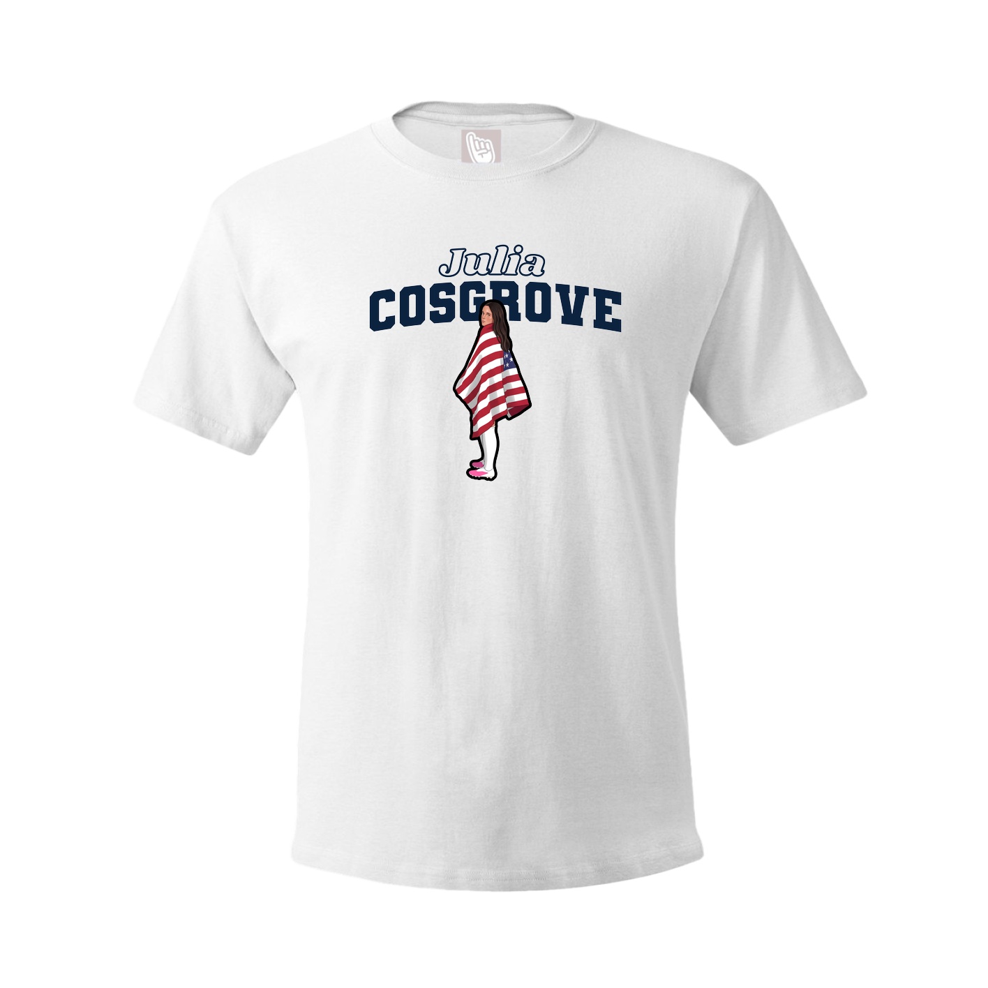 Youth Tee — Name Arch in White