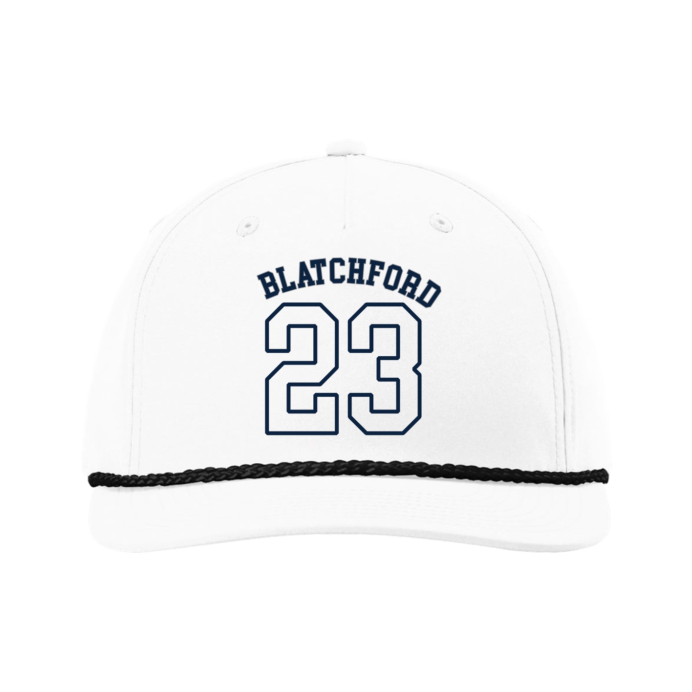 Five-Panel Classic Rope Cap — Shirsey Arch in White