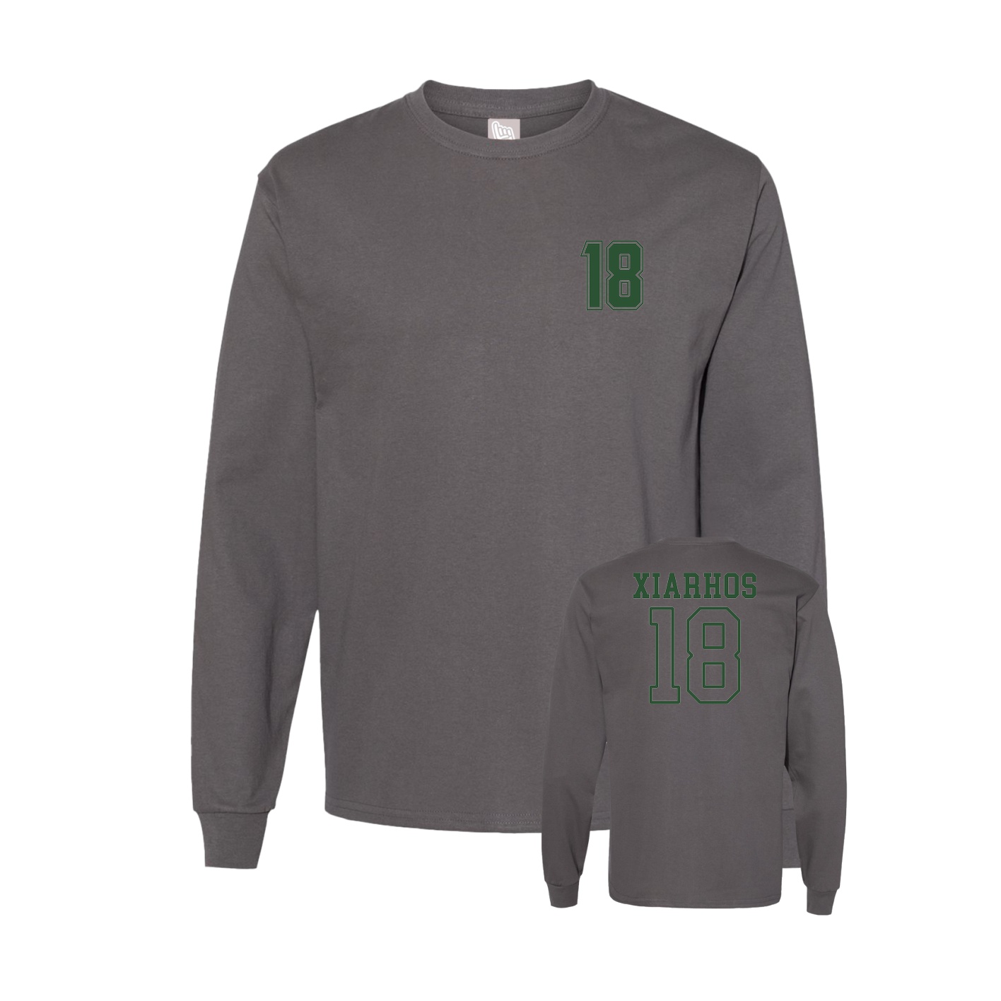Long Sleeve Tee — Chest Back in Grey