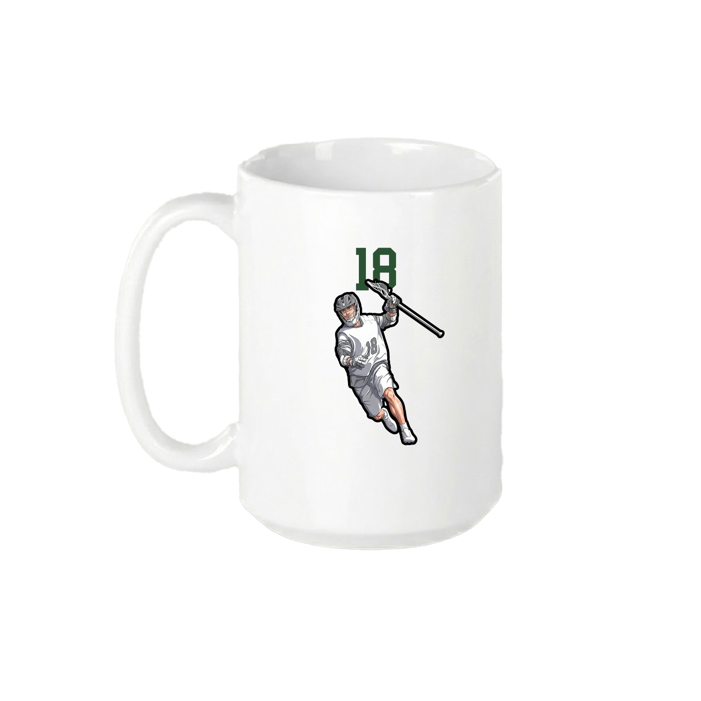 15oz Coffee Mug — Number Top in White