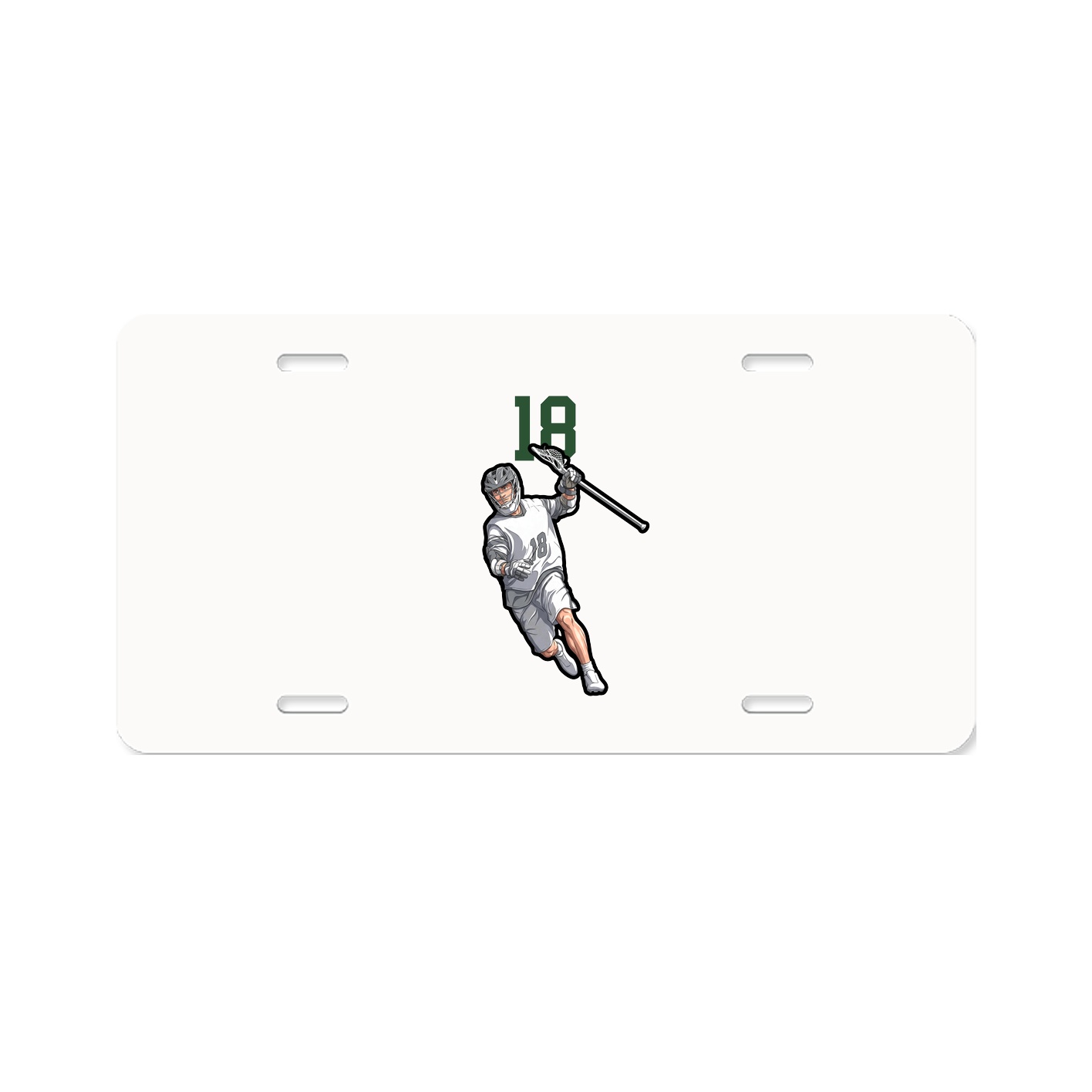 License Plate — Number Top in Classic