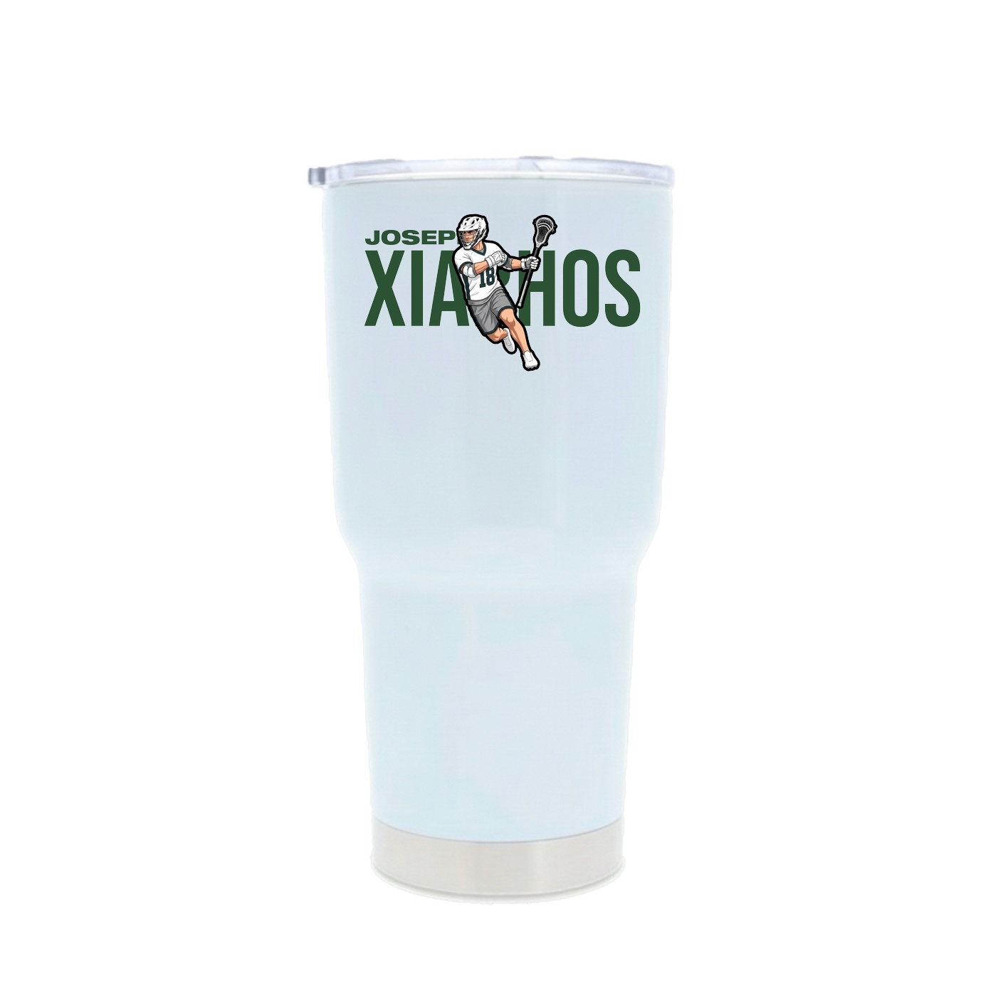 30oz Stainless Steel Tumbler — Player Name in White