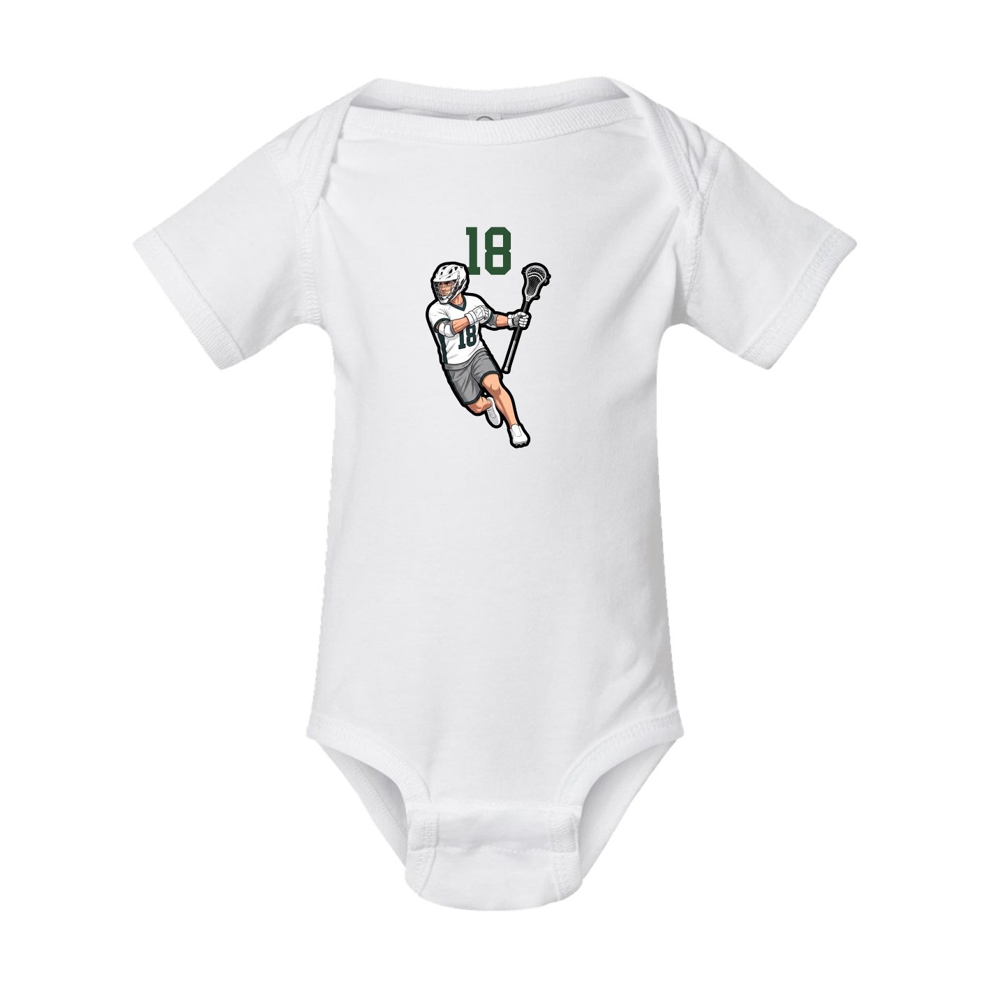 Baby Onesie — Number Top in White